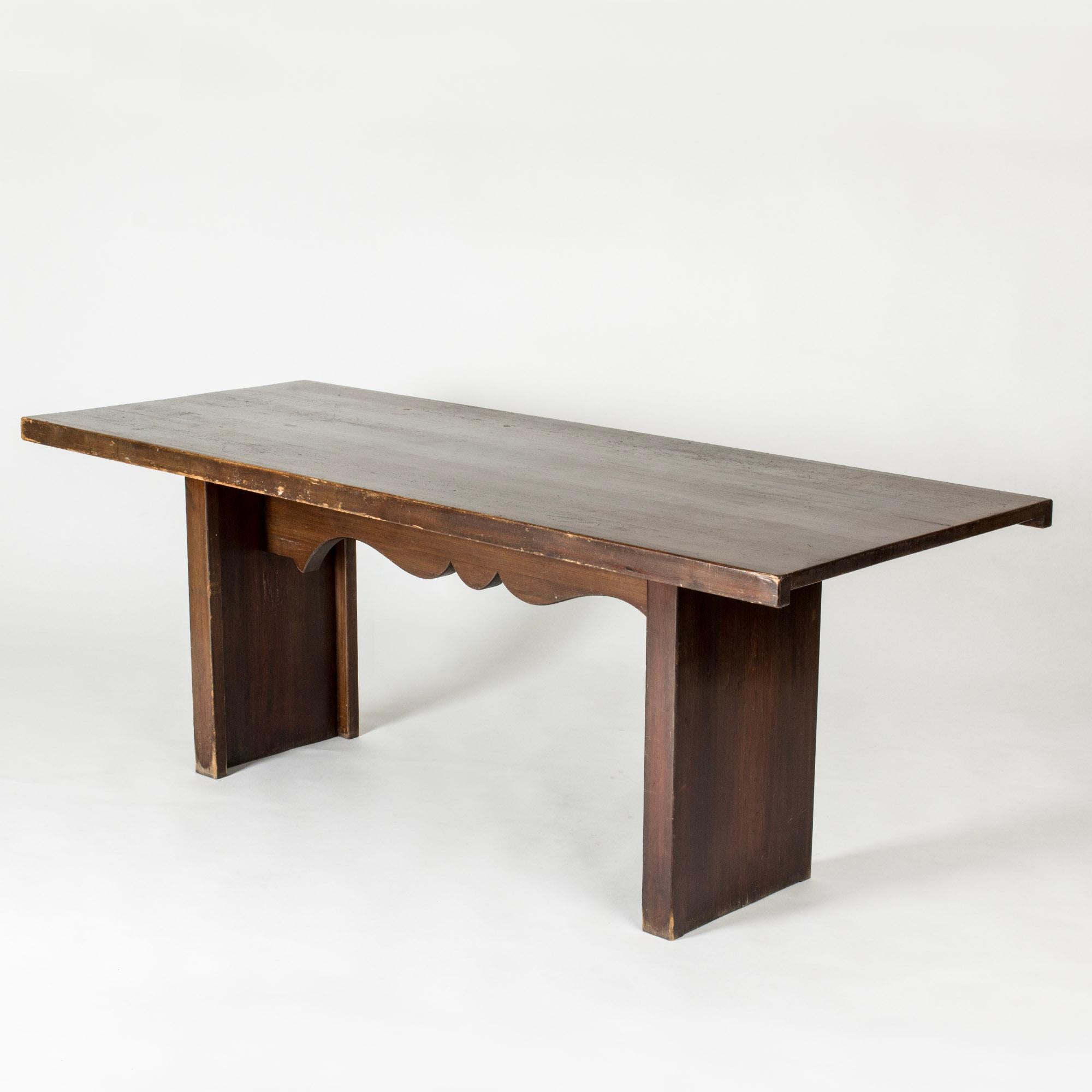 Table de salle à manger fonctionnelle en pin de Carl Malmsten, Suède, années 1930 Bon état - En vente à Stockholm, SE