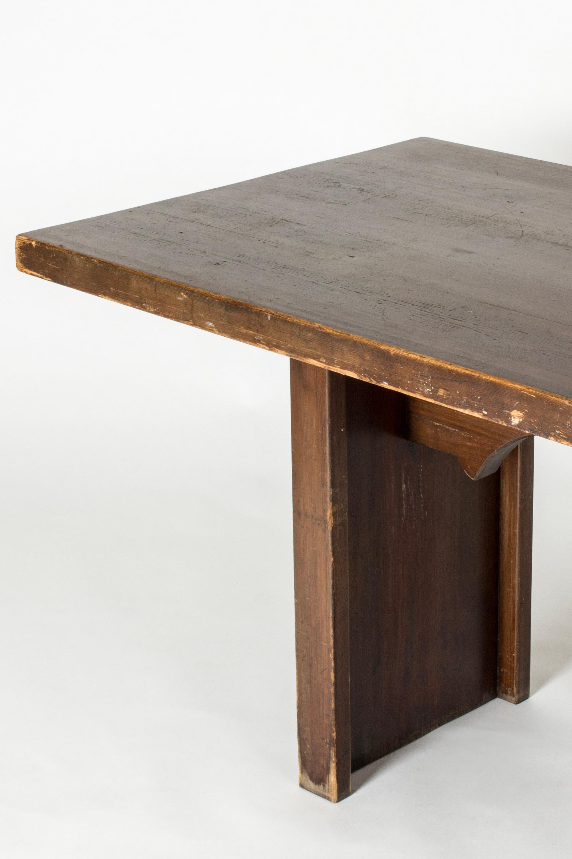 Milieu du XXe siècle Table de salle à manger fonctionnelle en pin de Carl Malmsten, Suède, années 1930 en vente