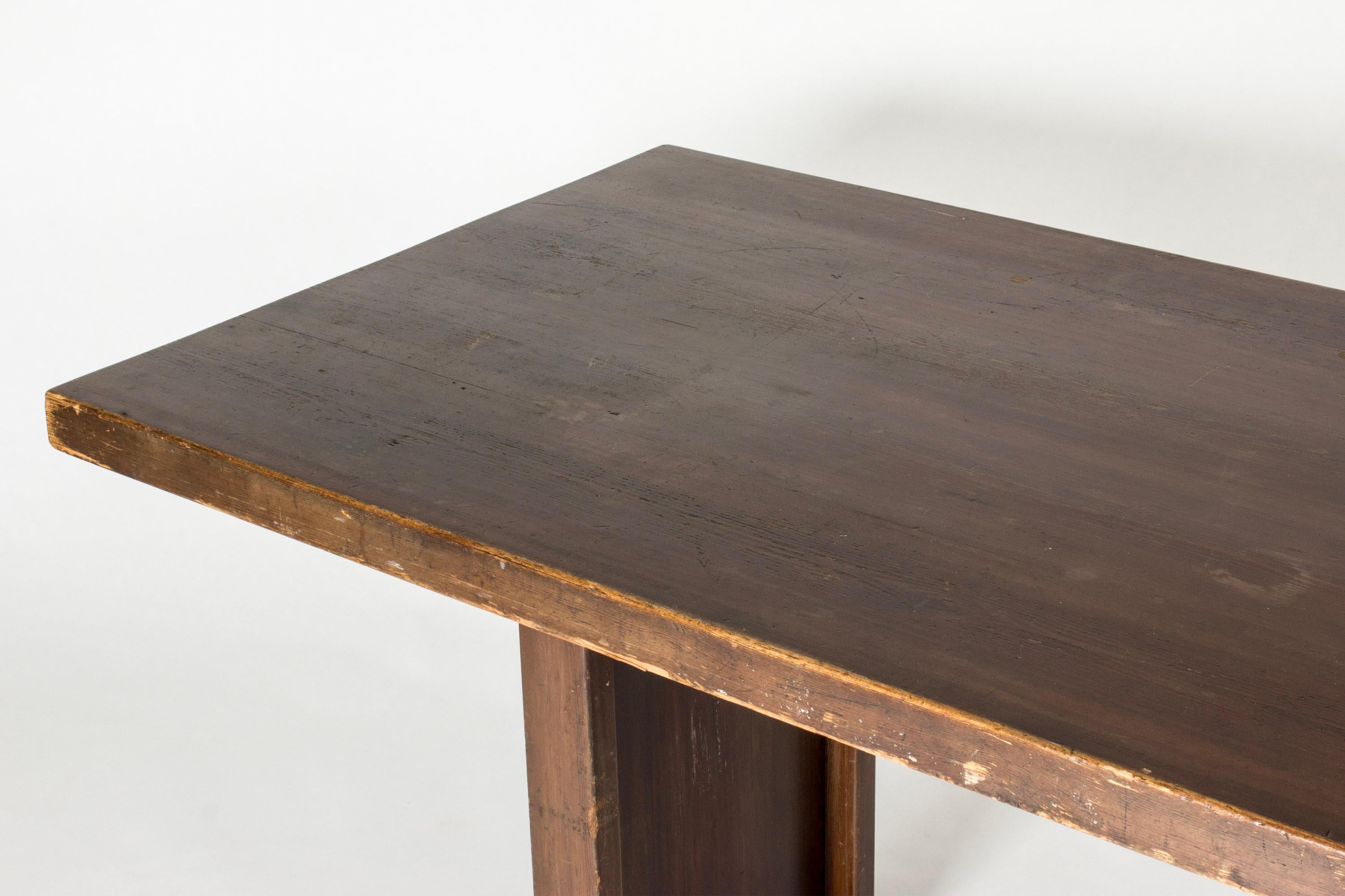 Pin Table de salle à manger fonctionnelle en pin de Carl Malmsten, Suède, années 1930 en vente