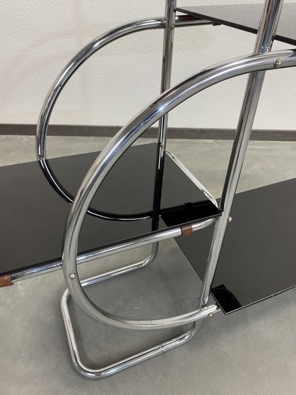 Art Deco Functionalist Steel Plant Stand by Emile Guyot For Sale