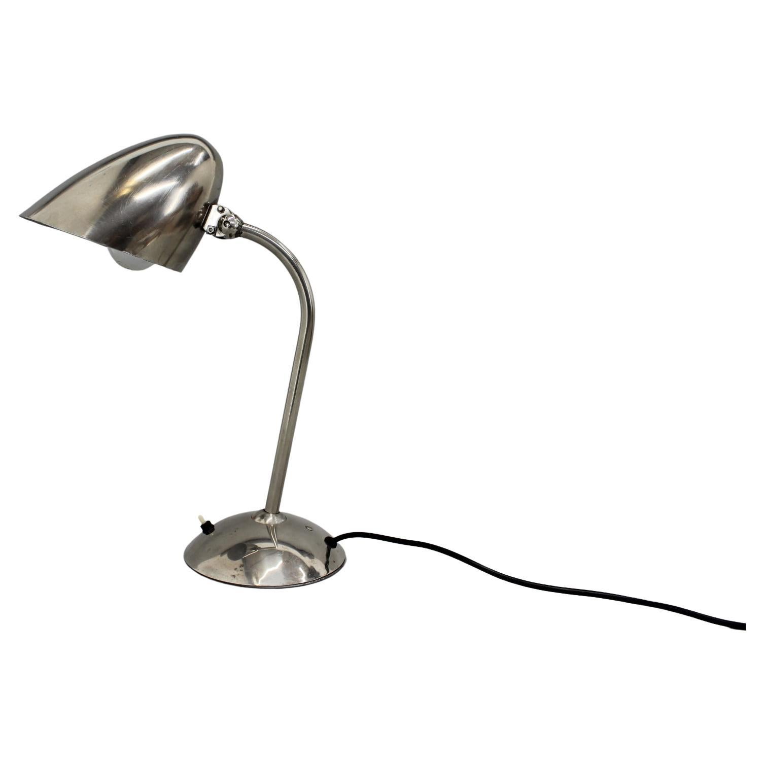 Functionalist Table Lamp, Czechoslovakia, 1930s For Sale
