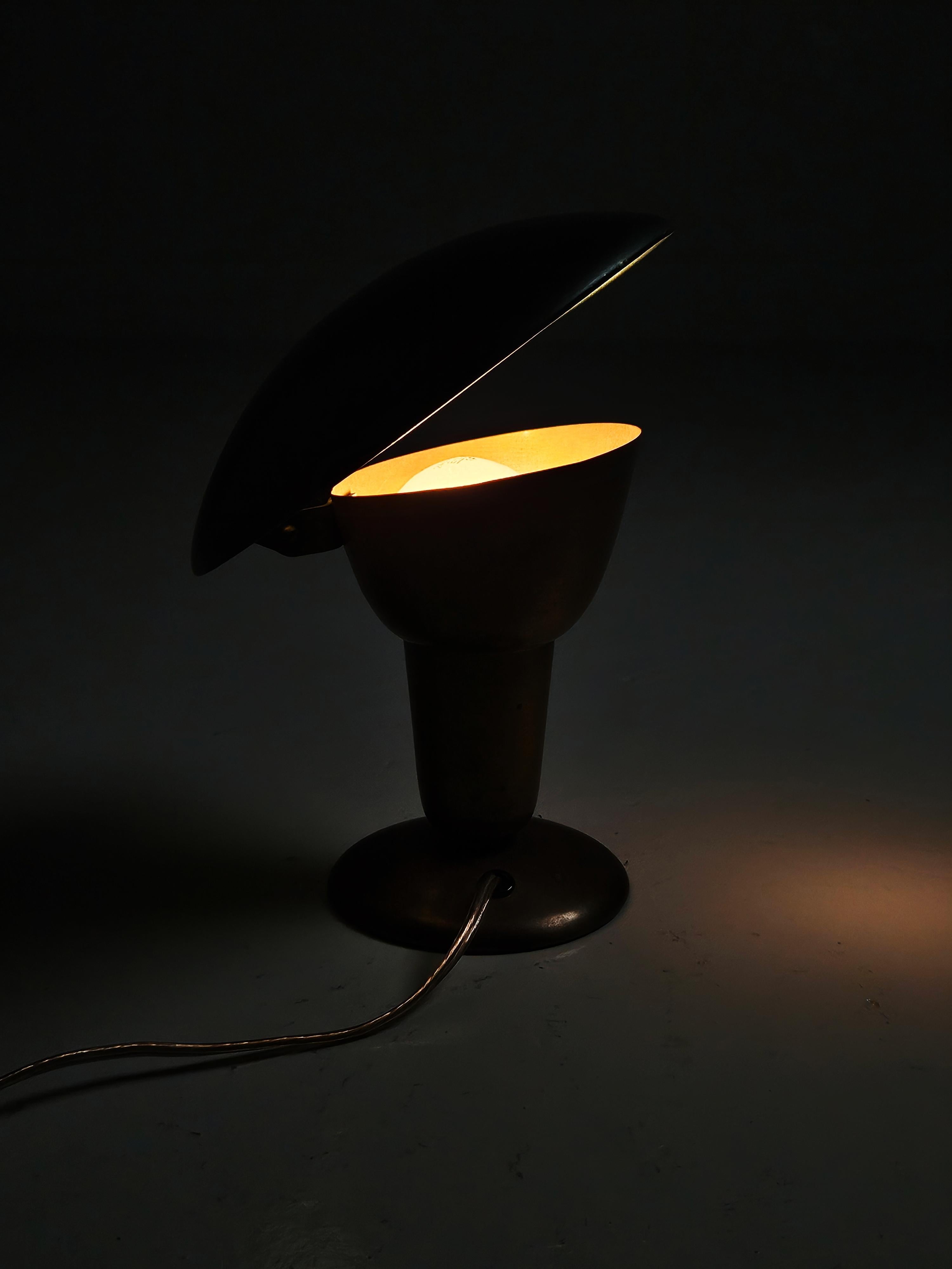 Metal Functionalist table or wall lamp by Erik Tidstrand for NK, Sweden, 1930s For Sale