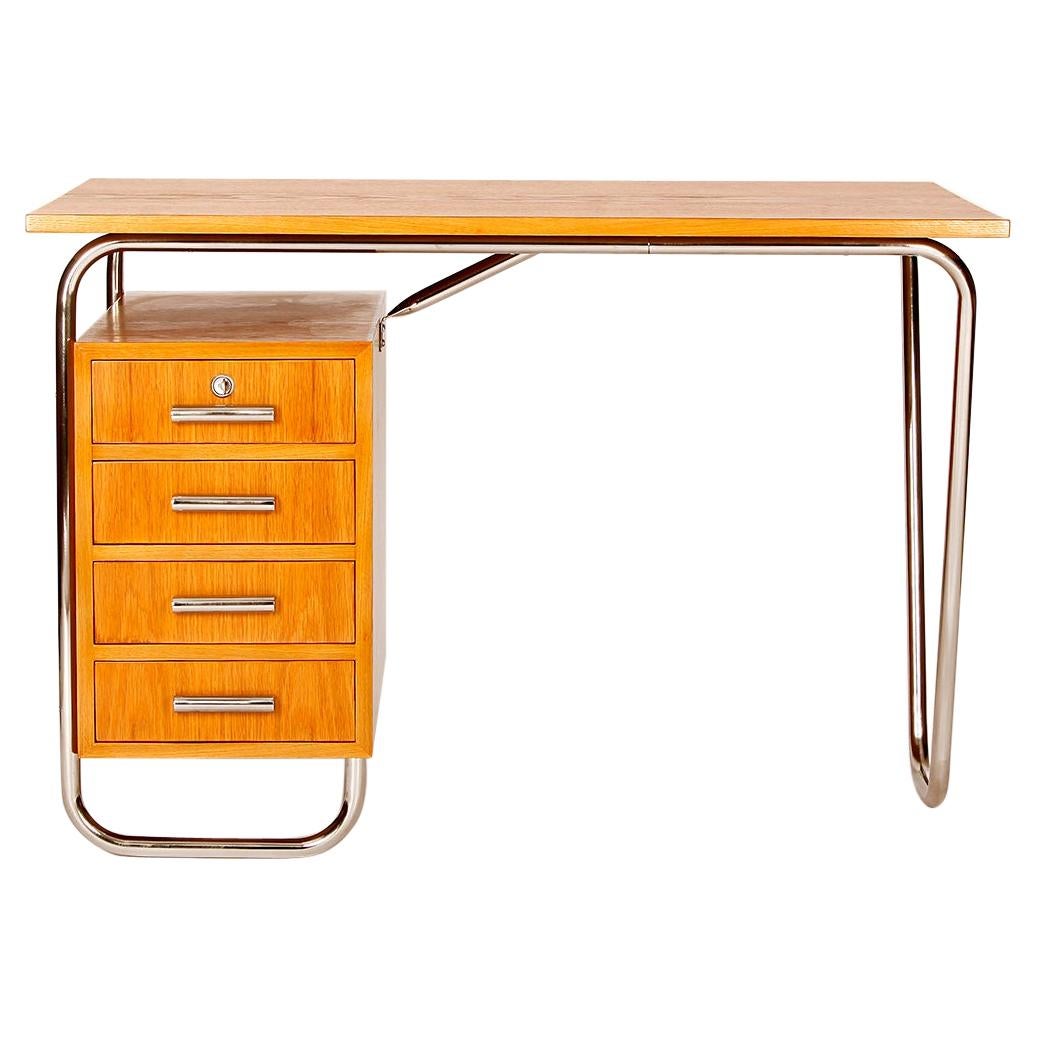 Functionalist Tubular Steel Desk, 1930s