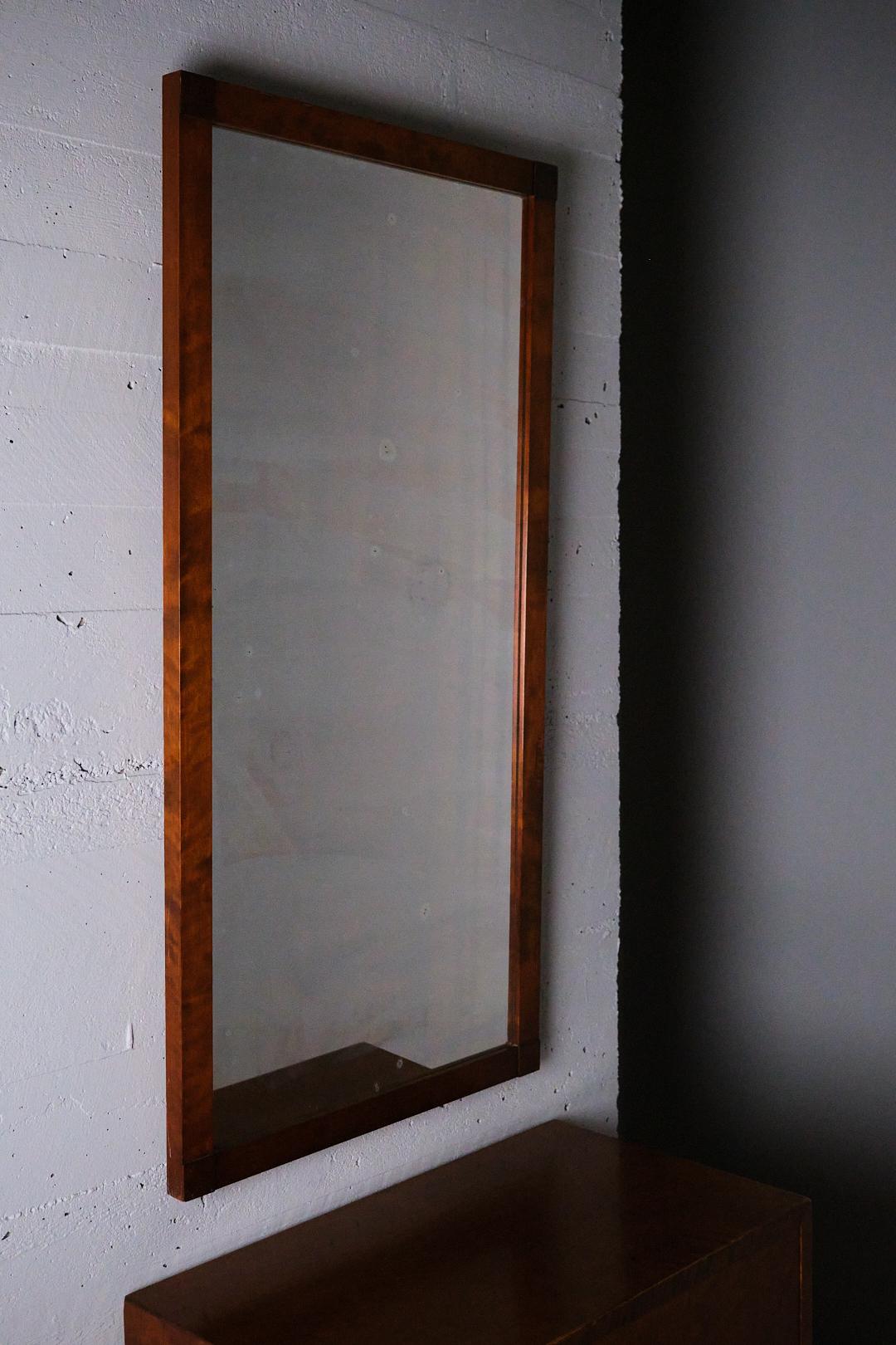 Suédois Miroir mural fonctionneliste d'Axel Larsson pour Bodafors, Suède, années 1930 en vente