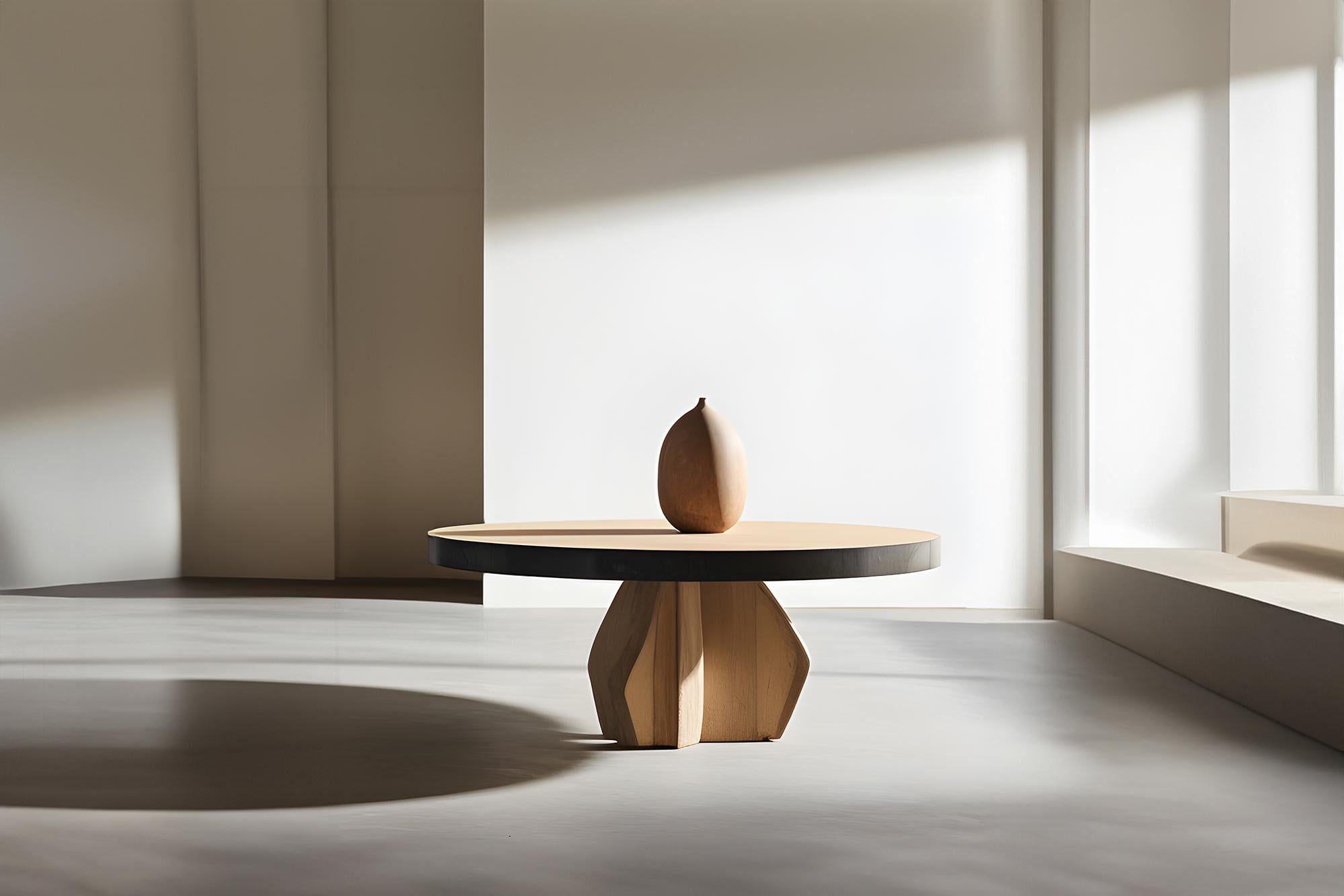 Mexicain Table basse Fundamenta 55 en chêne massif, design abstrait par NONO en vente