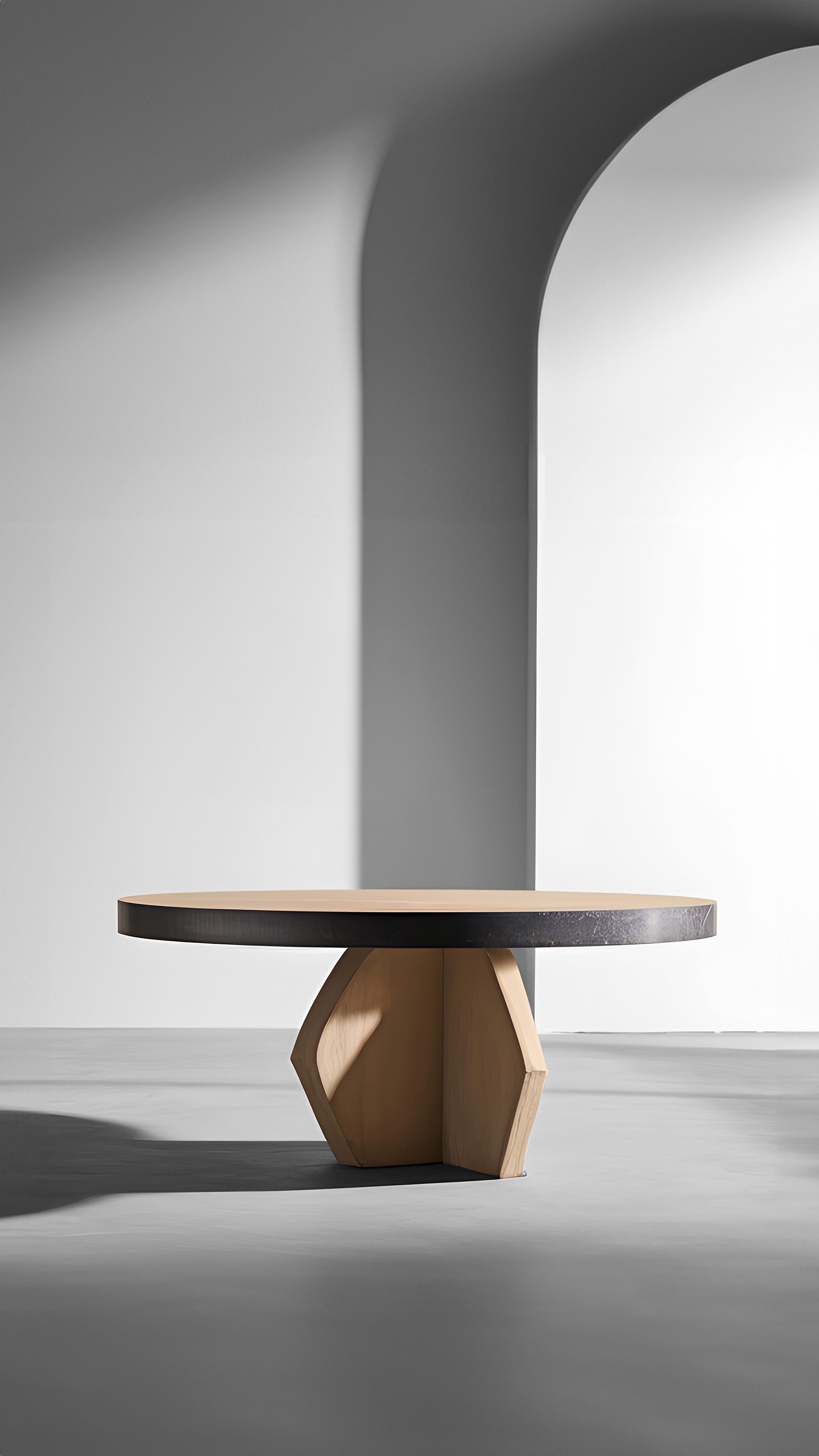 Contemporary Fundamenta Coffee Table 55 Solid Oak, Abstract Design by NONO For Sale