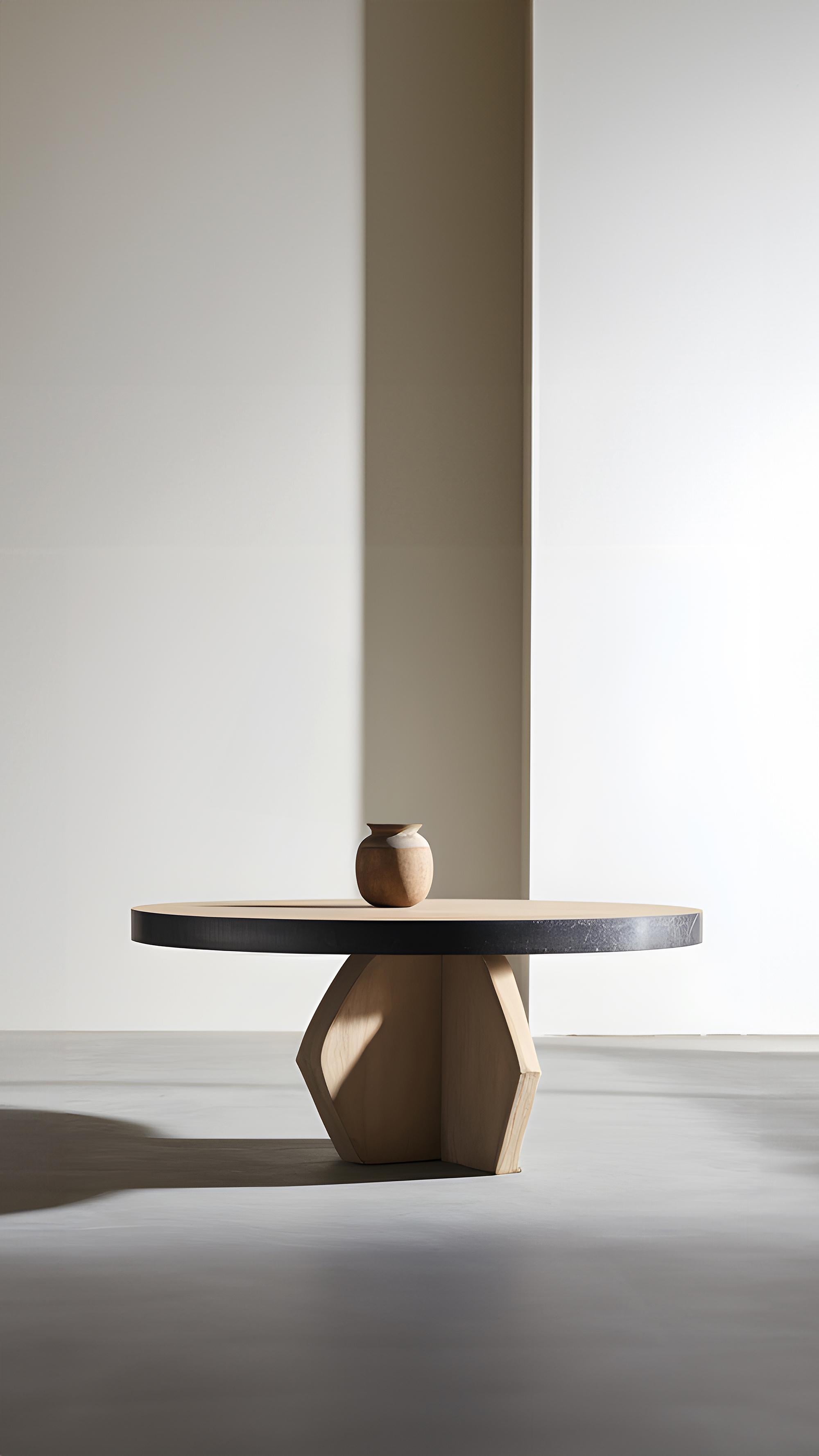 Bois de feuillus Table basse Fundamenta 55 en chêne massif, design abstrait par NONO en vente