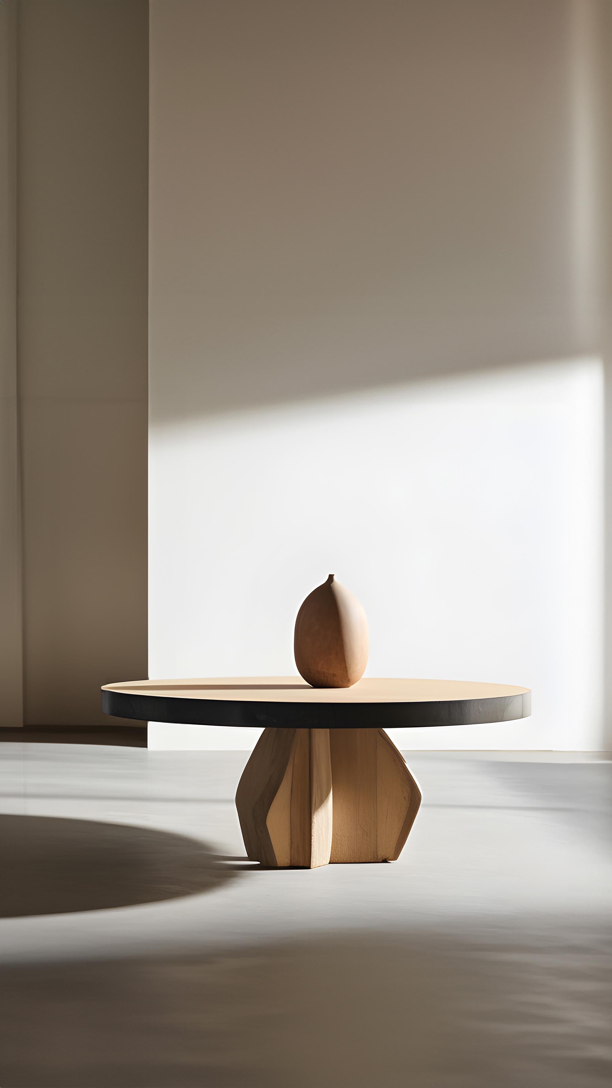 Fundamenta Coffee Table 55 Solid Oak, Abstract Design by NONO For Sale 1