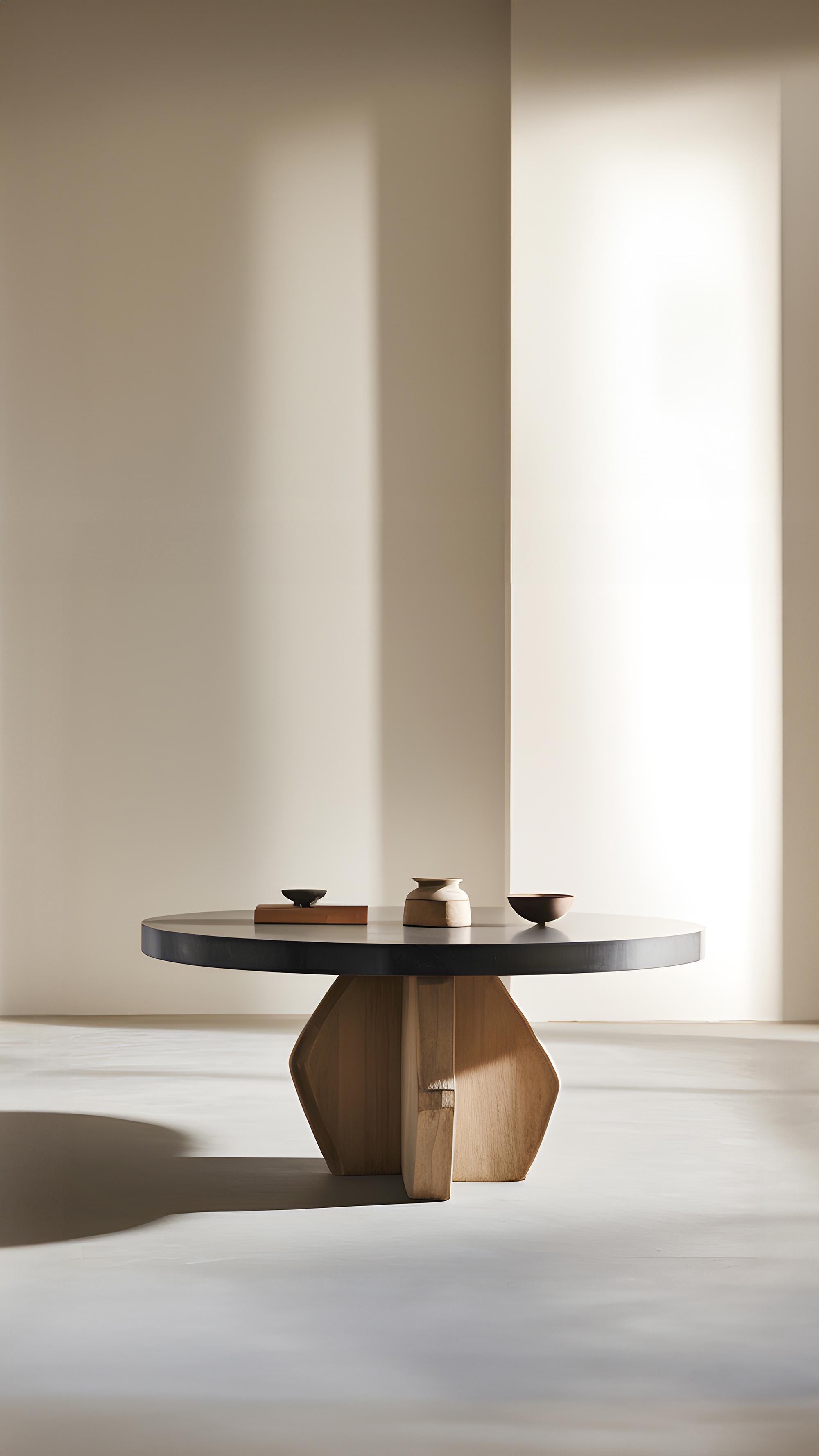 Table basse Fundamenta 55 en chêne massif, design abstrait par NONO en vente 2