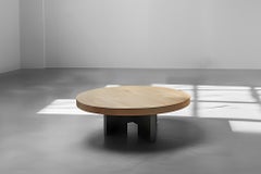 Fundamenta Geometric Coffee Table 56 Round Solid Wood, Modern Style by NONO