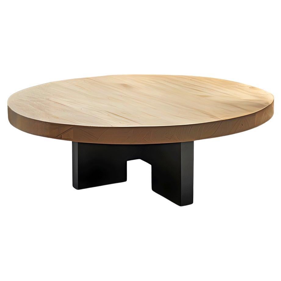 Fundamenta Geometric Coffee Table 56 Round Solid Wood, Modern Style by NONO For Sale