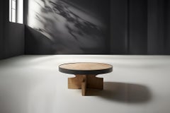 Fundamenta Round Side Table 60 Solid Wood, Geometric Elegance by NONO