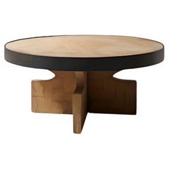 Fundamenta Round Side Table 60 Solid Wood, Geometric Elegance by NONO