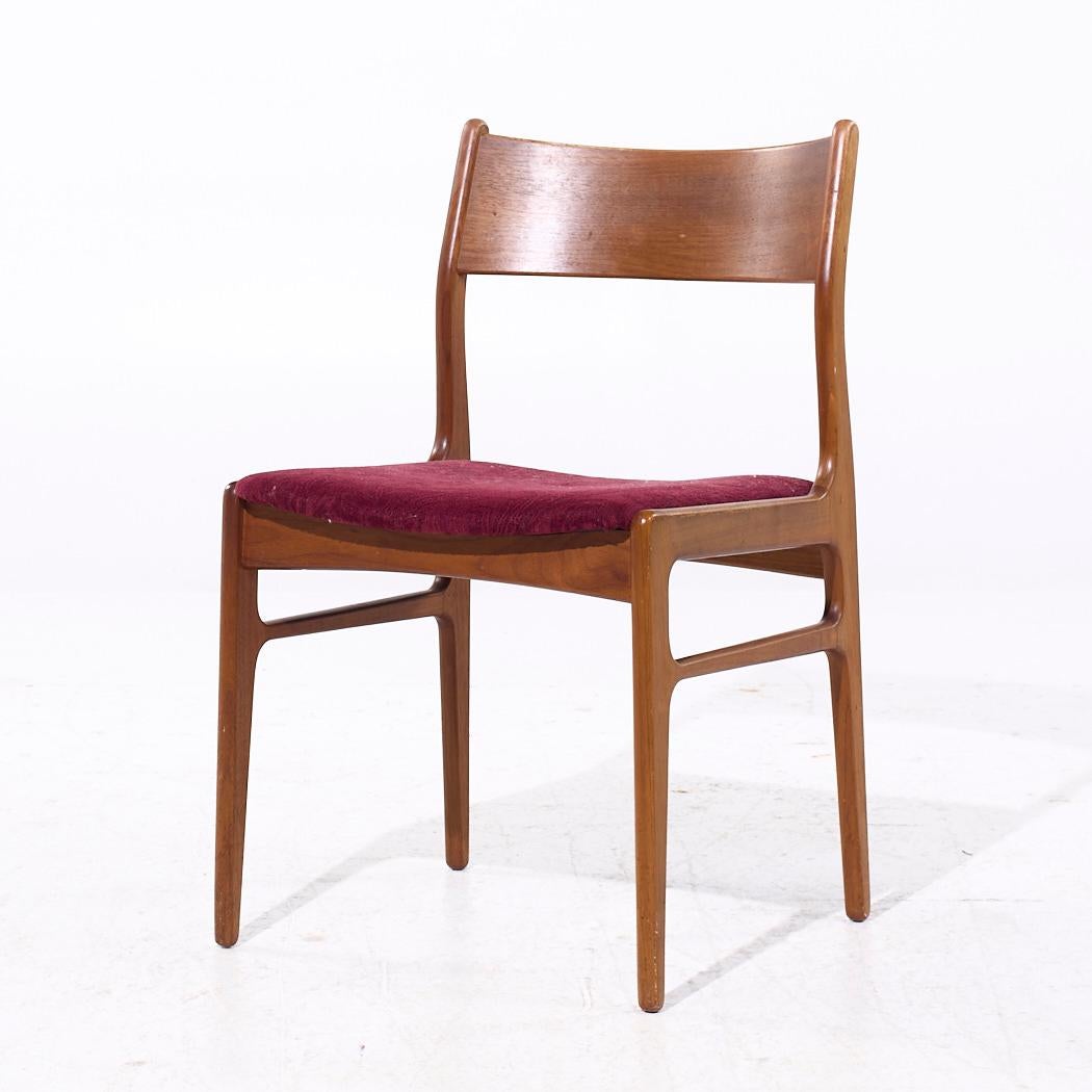 Funder-Schmidt & Madsen Dänische Teakholz-Esszimmerstühle aus der Mitte des Jahrhunderts - 6er-Set (Polster) im Angebot