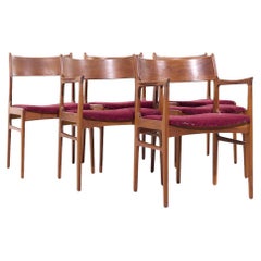 Funder-Schmidt & Madsen Sillas de comedor danesas de teca de mediados de siglo - Set de 6