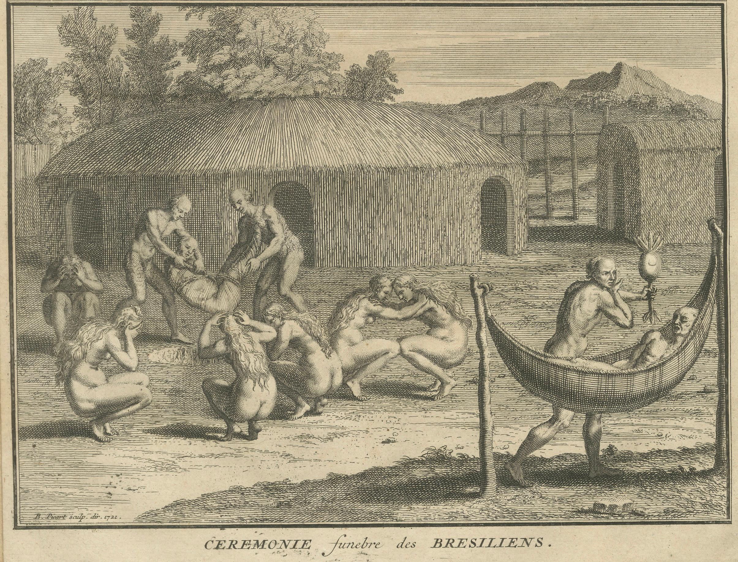 eremonies funéraires des peuples indigènes d'Orinoco et du Brésil, 1734 en vente 1