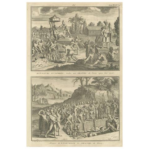 Funeral Rites and Burial of Inca Nobles – 1734 Engraving of Old Peruvian Customa