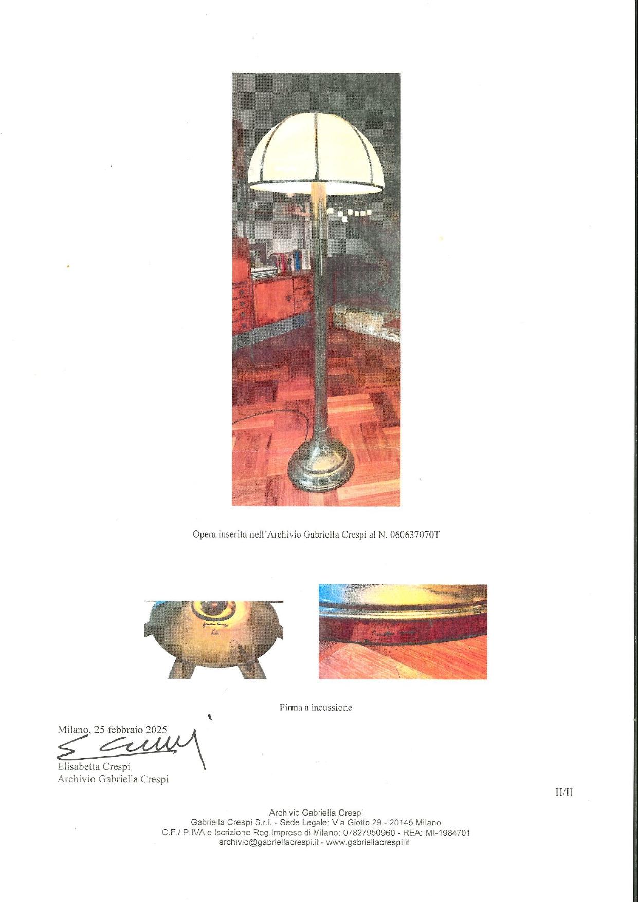 Lámpara de pie Fungo de Gabriella Crespi, Italia, 1970 en venta 5