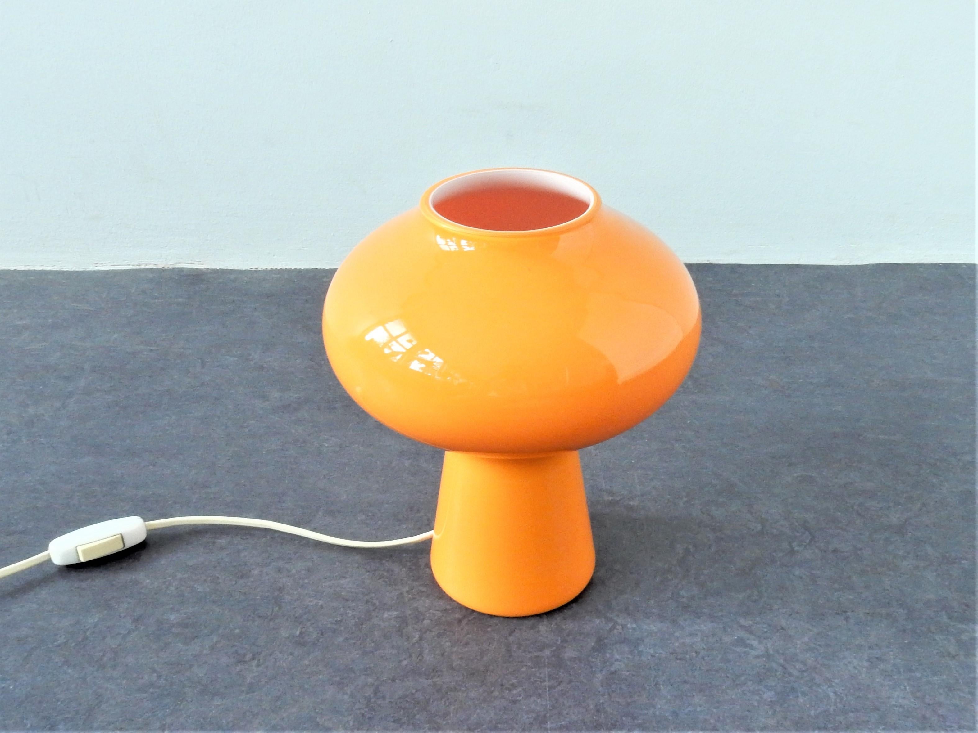 Mid-Century Modern ‘Fungo’ Murano Glass Table Lamp by Massimo Vignelli for Venini, Italy, 1950s