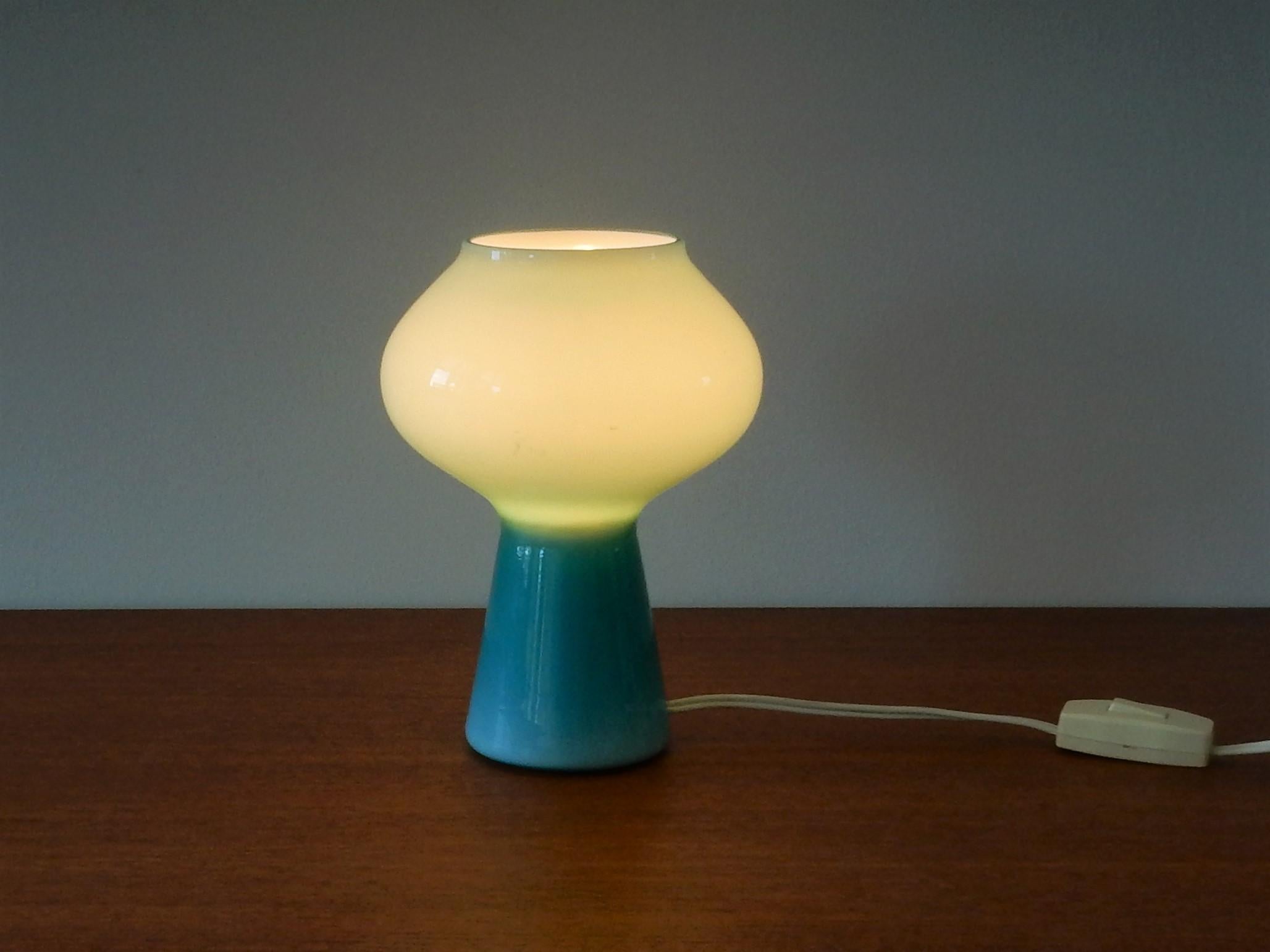 Verre Lampe de table en verre de Murano 'Fungo' par Massimo Vignelli pour Venini, Italie, années 1950 en vente