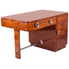 Funkcionalism Writing Desk from Czechoslovakia, Material Walnut