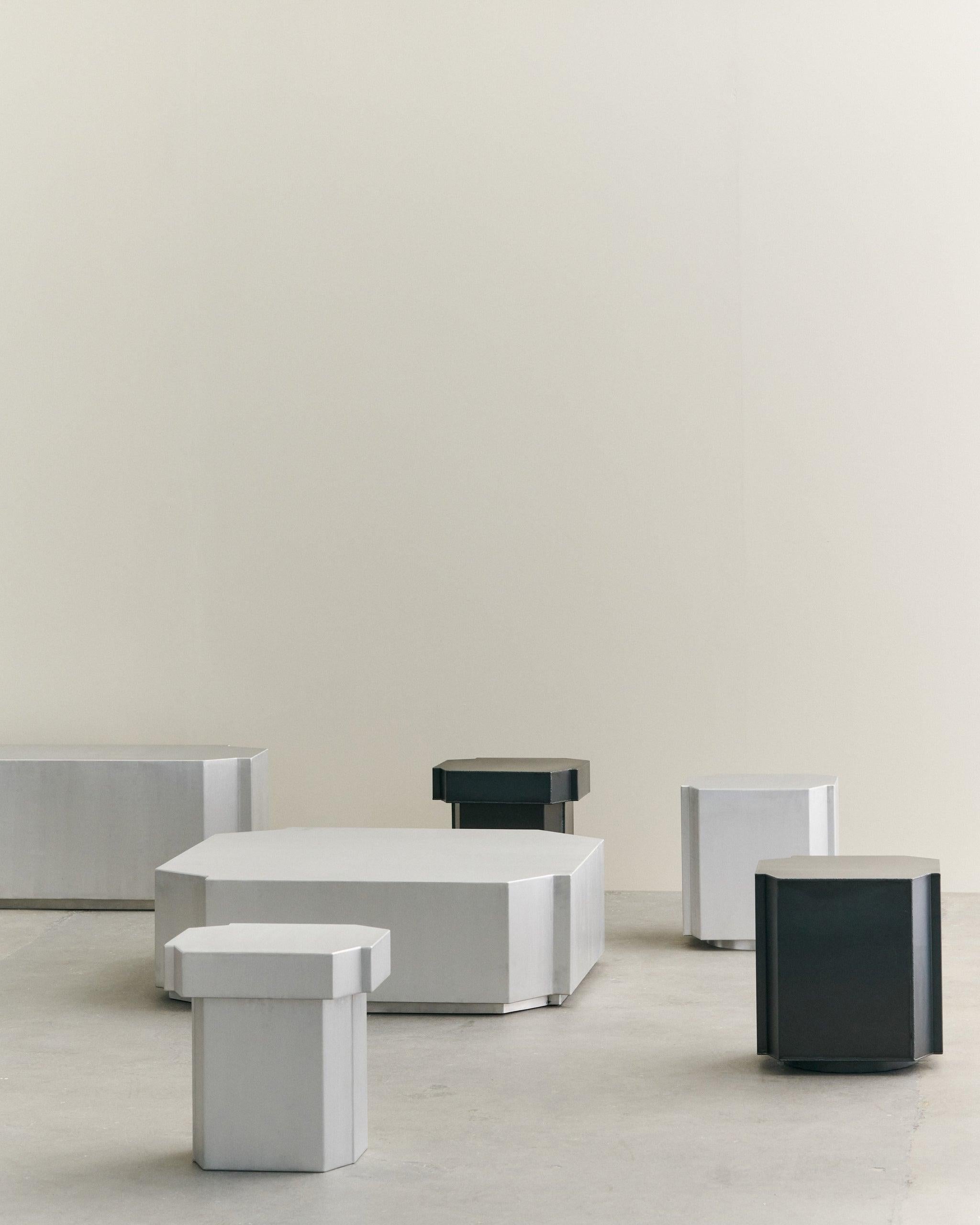 Funki stool in brushed aluminum For Sale 3