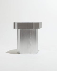 Funki Hocker aus gebürstetem Aluminium