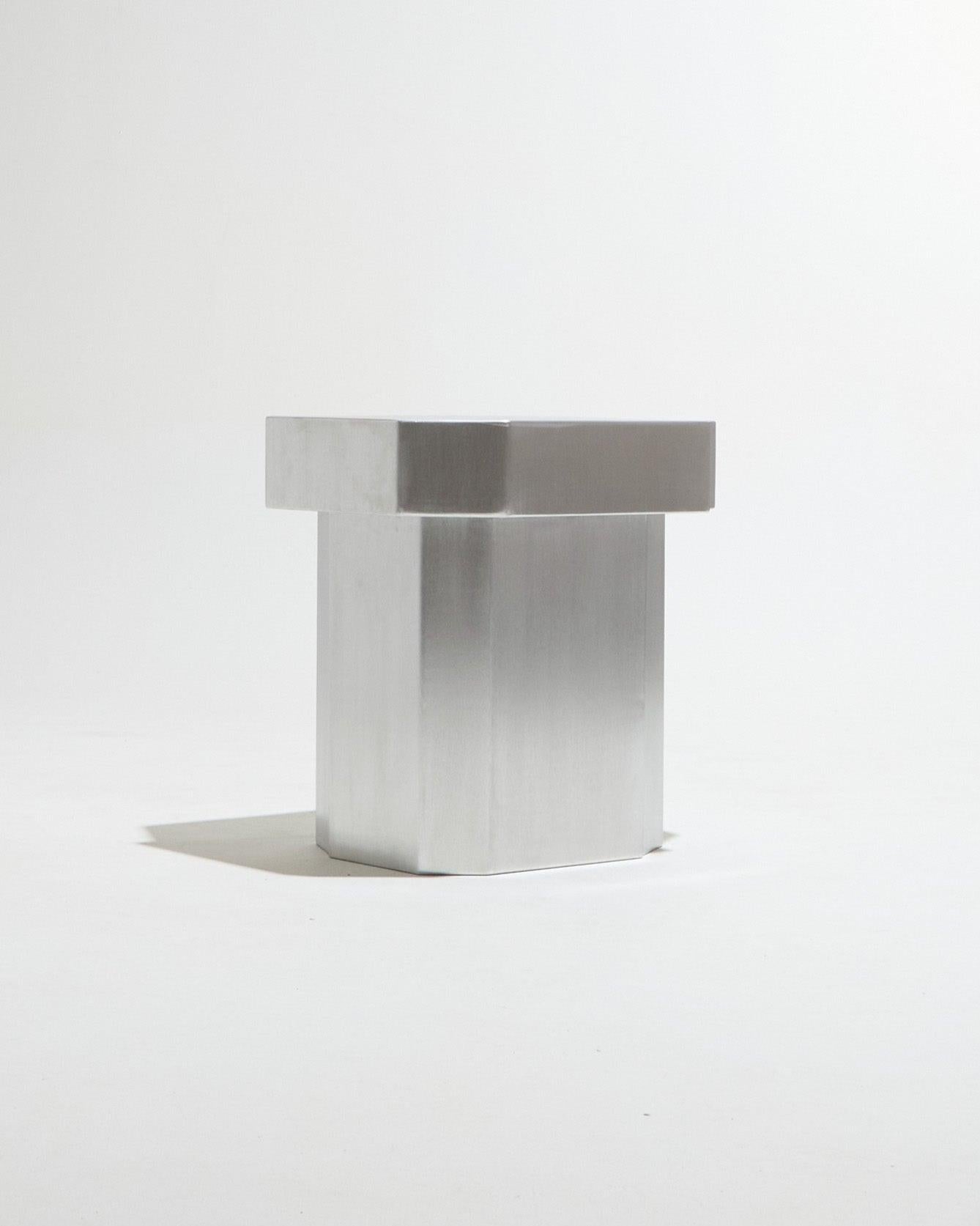 Brushed Funki stool in brushed aluminum For Sale