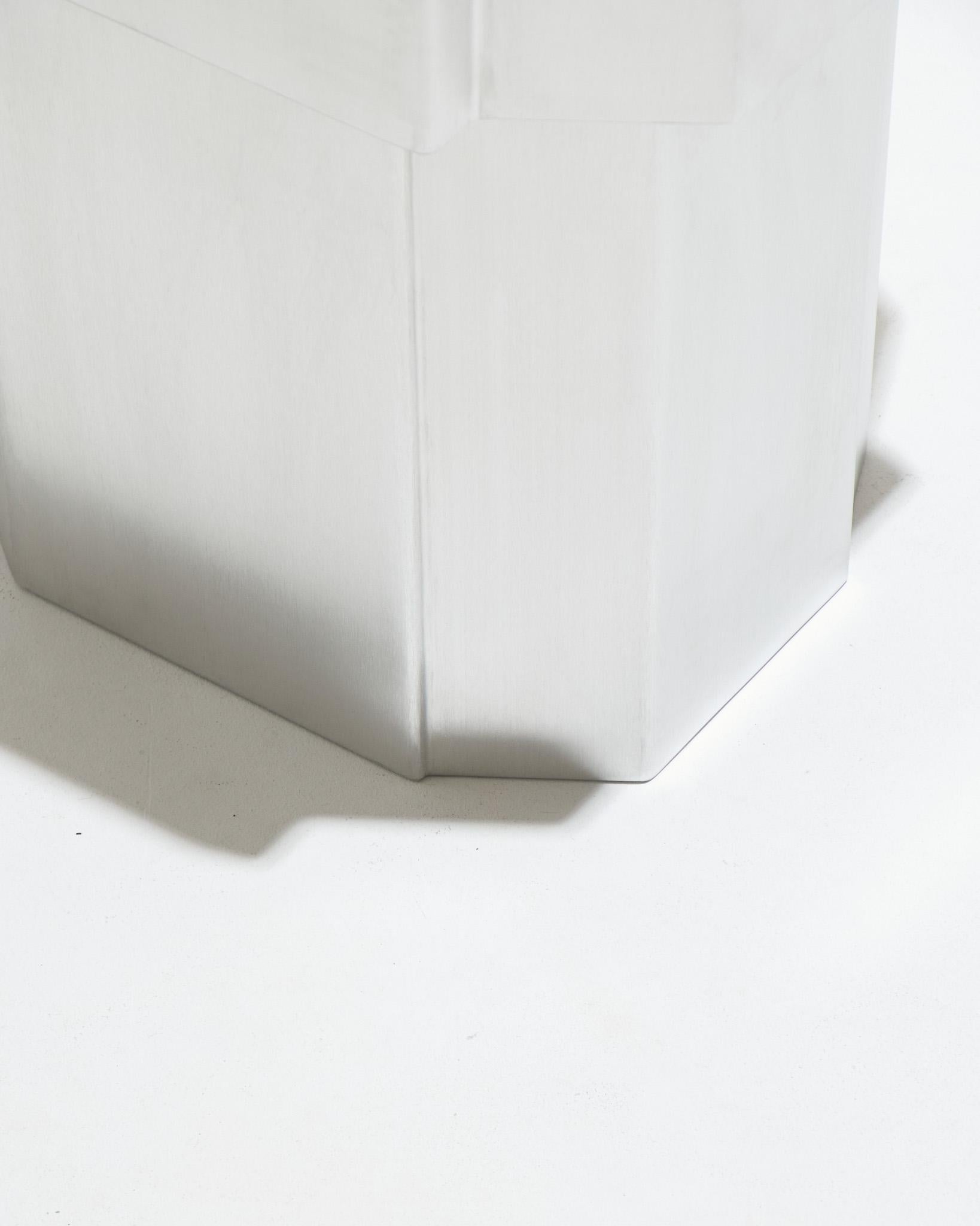 Aluminum Funki stool in brushed aluminum For Sale
