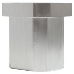 Funki stool in brushed aluminum
