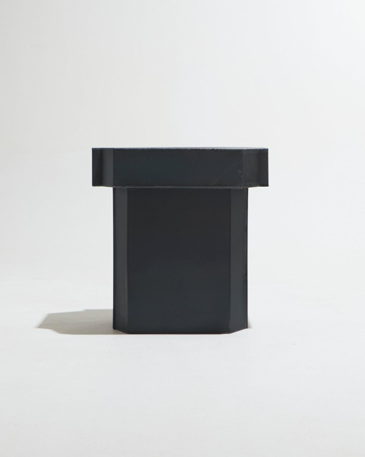 Funki stool in raw steel by Louise Roe. Made in Portugal.
The Funki Furniture series by Louise Roe is a versatile collection that includes a bench, rectangular and square coffee tables, and two stools in different sizes. Whether used as a bedside