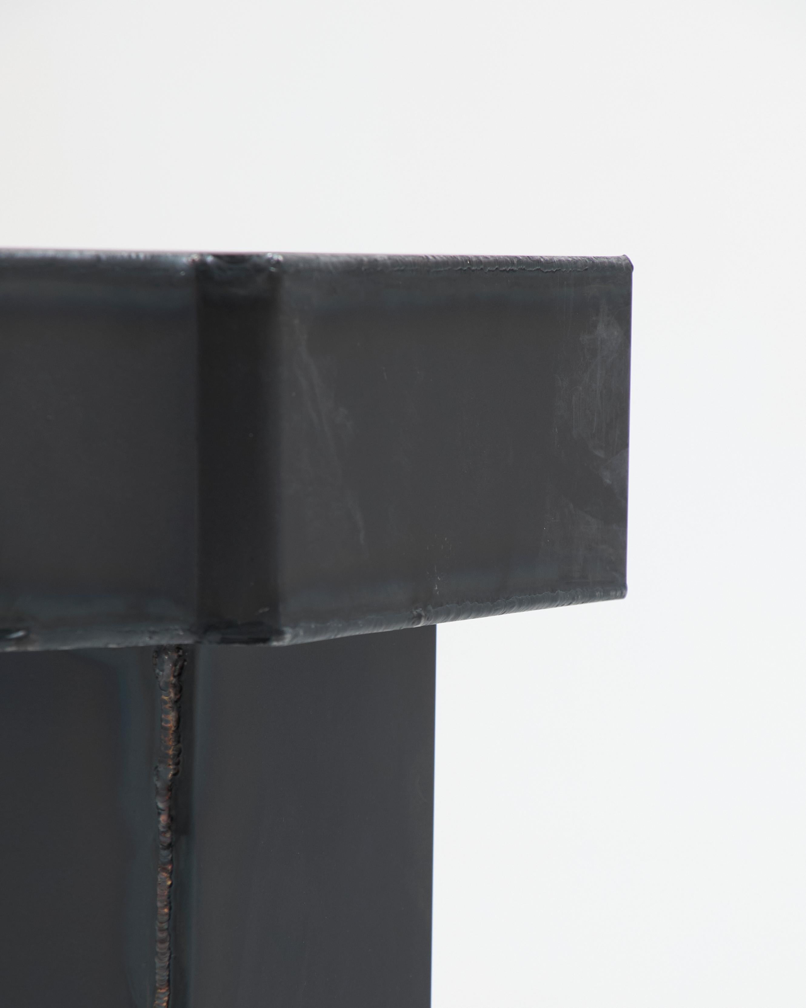 Funki stool in raw steel For Sale 2