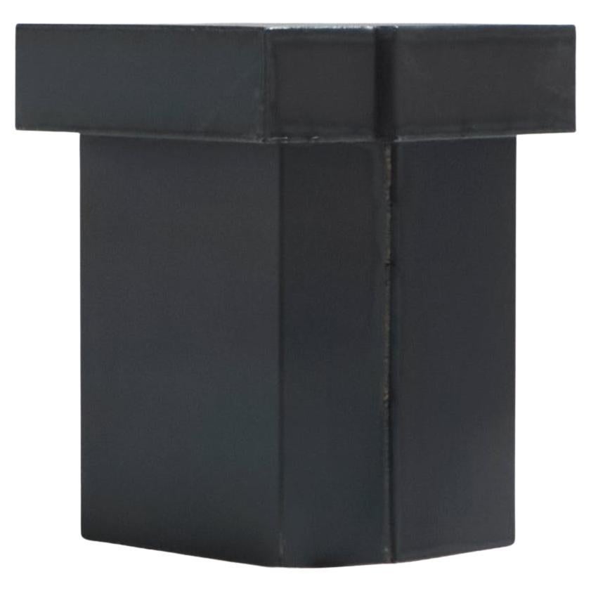 Funki stool in raw steel