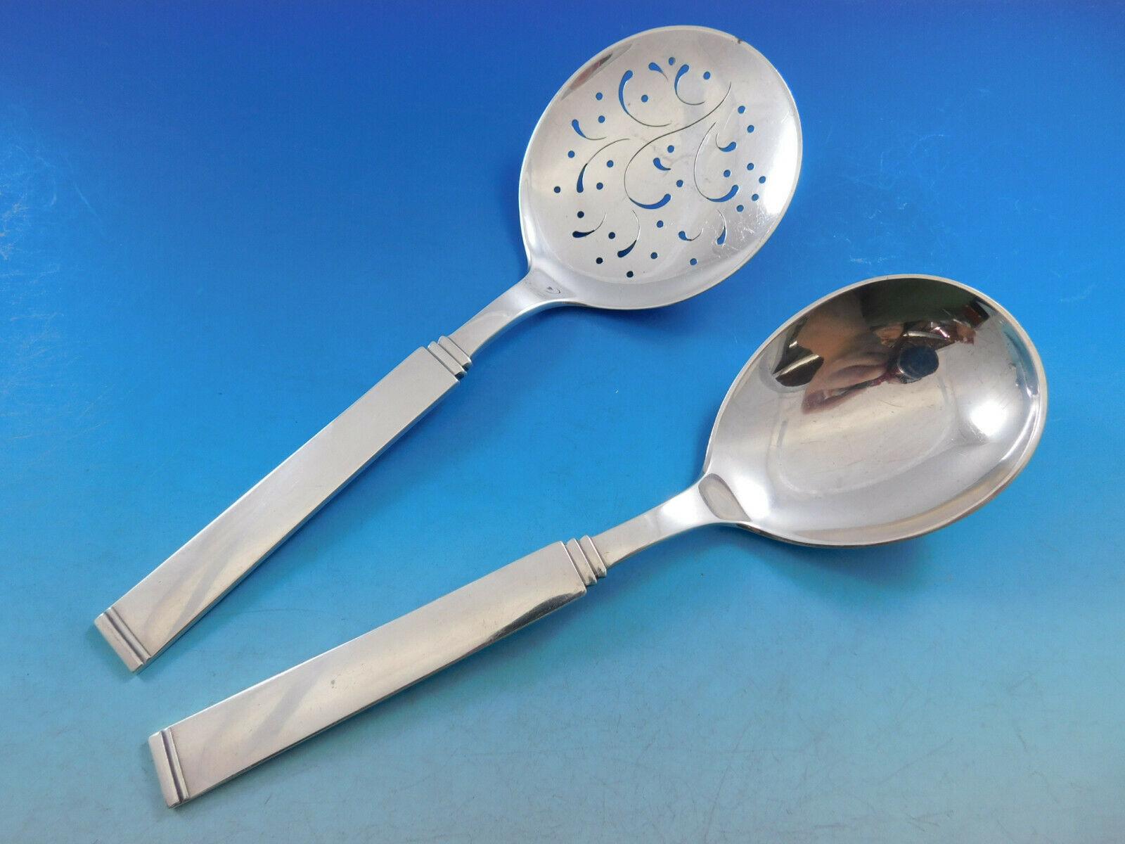 Argent sterling Service d'argenterie sterling danois Funkis iii par Sorensen, 67 pièces en vente