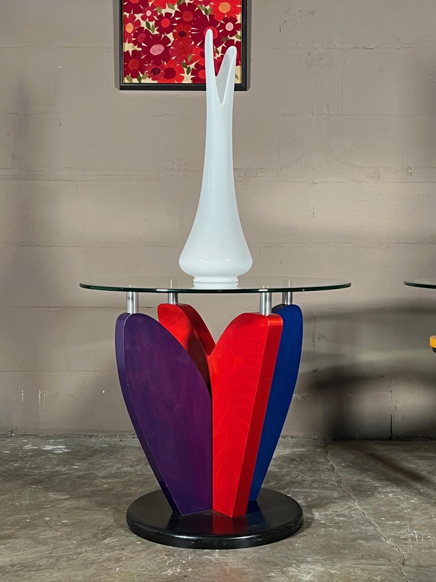 Funky 1990s Post-Modern Console Table and Side Tables 11