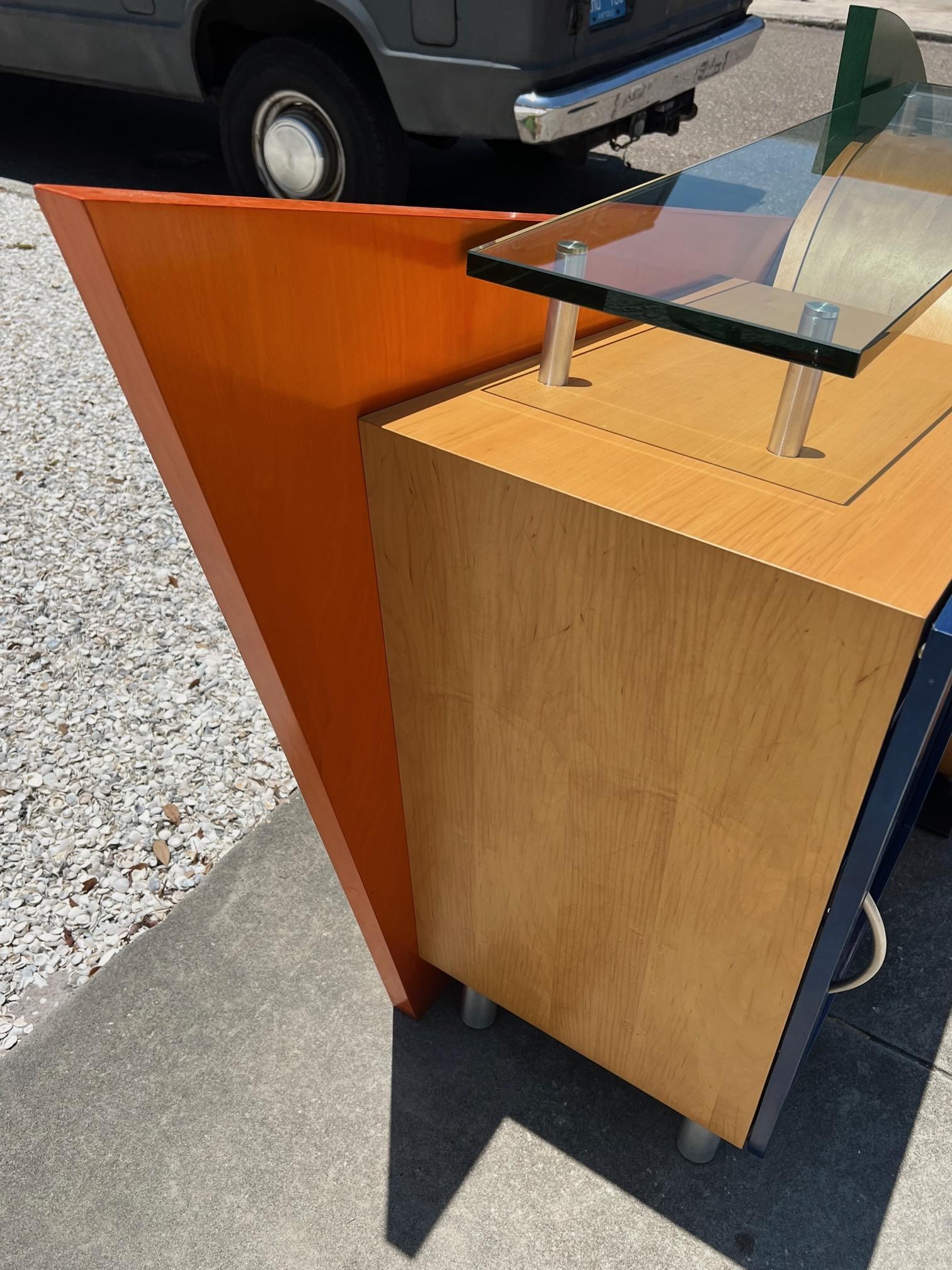 Funky 1990s Post-Modern Console Table and Side Tables In Good Condition In St.Petersburg, FL