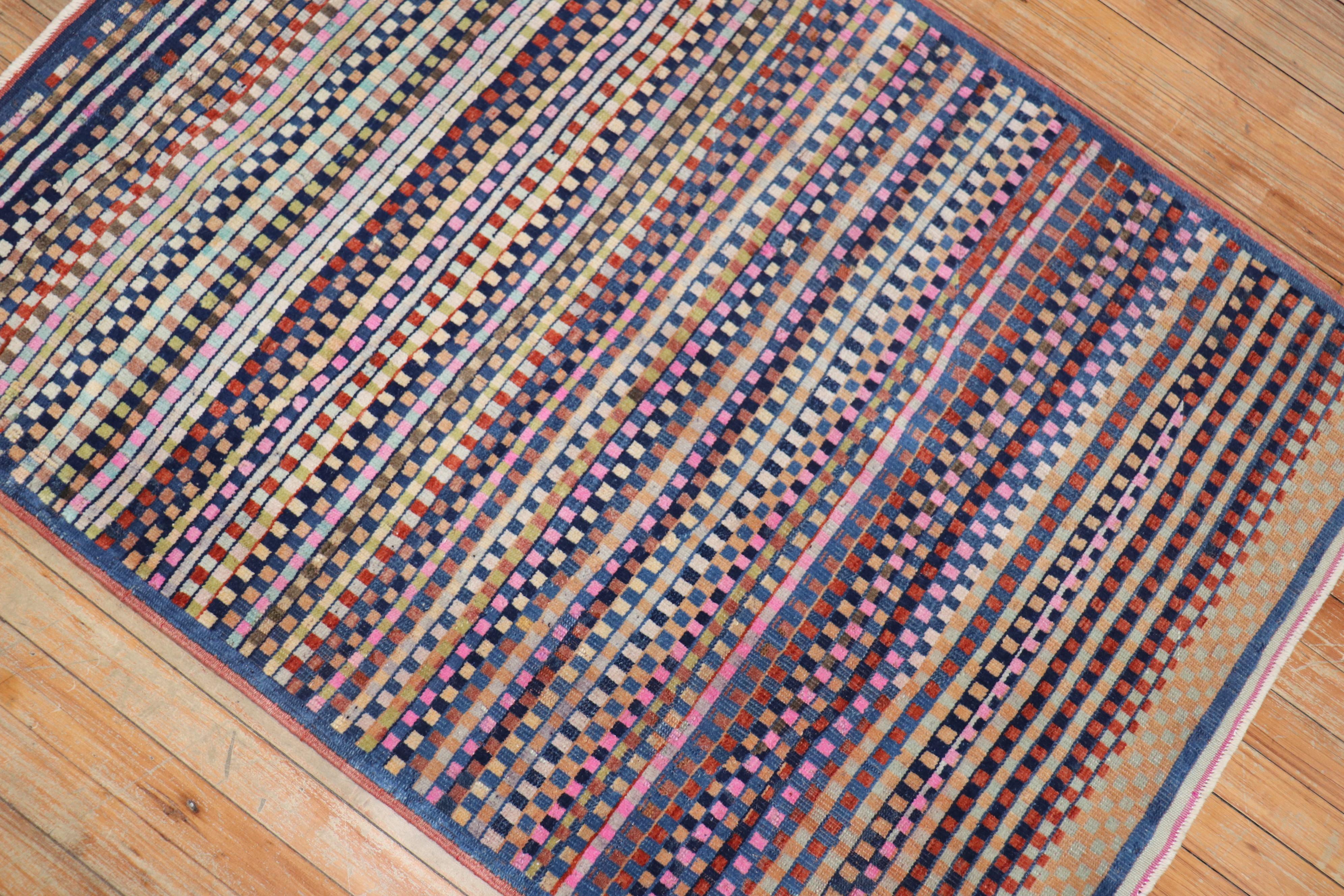 XX secolo Tappeto Funky Deco Turco del 20° secolo in vendita