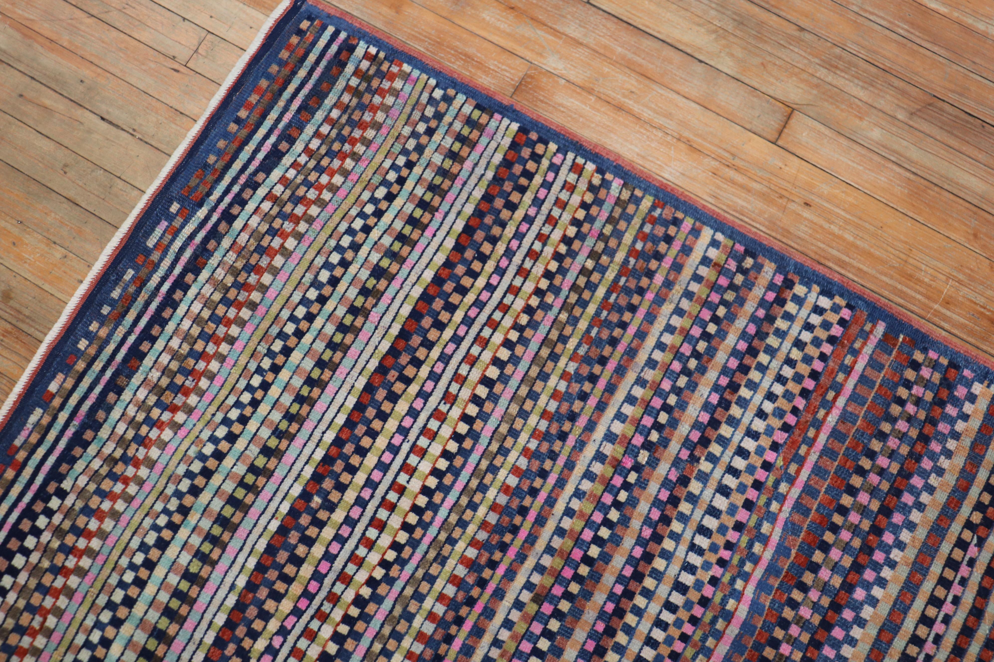 Funky 20th Century Turkish Deco Rug For Sale 2
