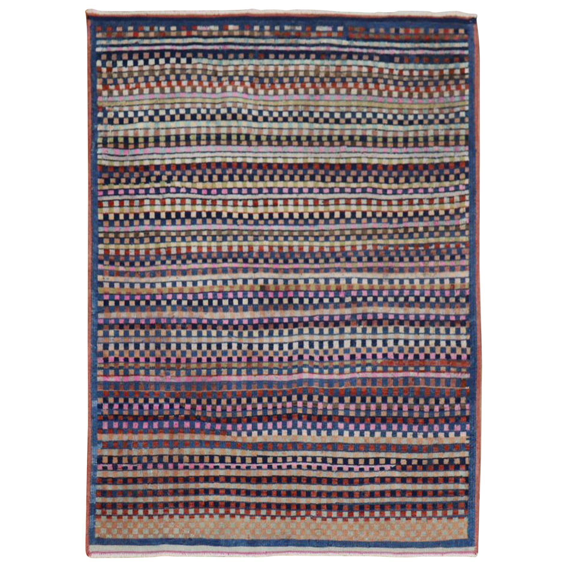 Tapis turc déco funky du XXe siècle