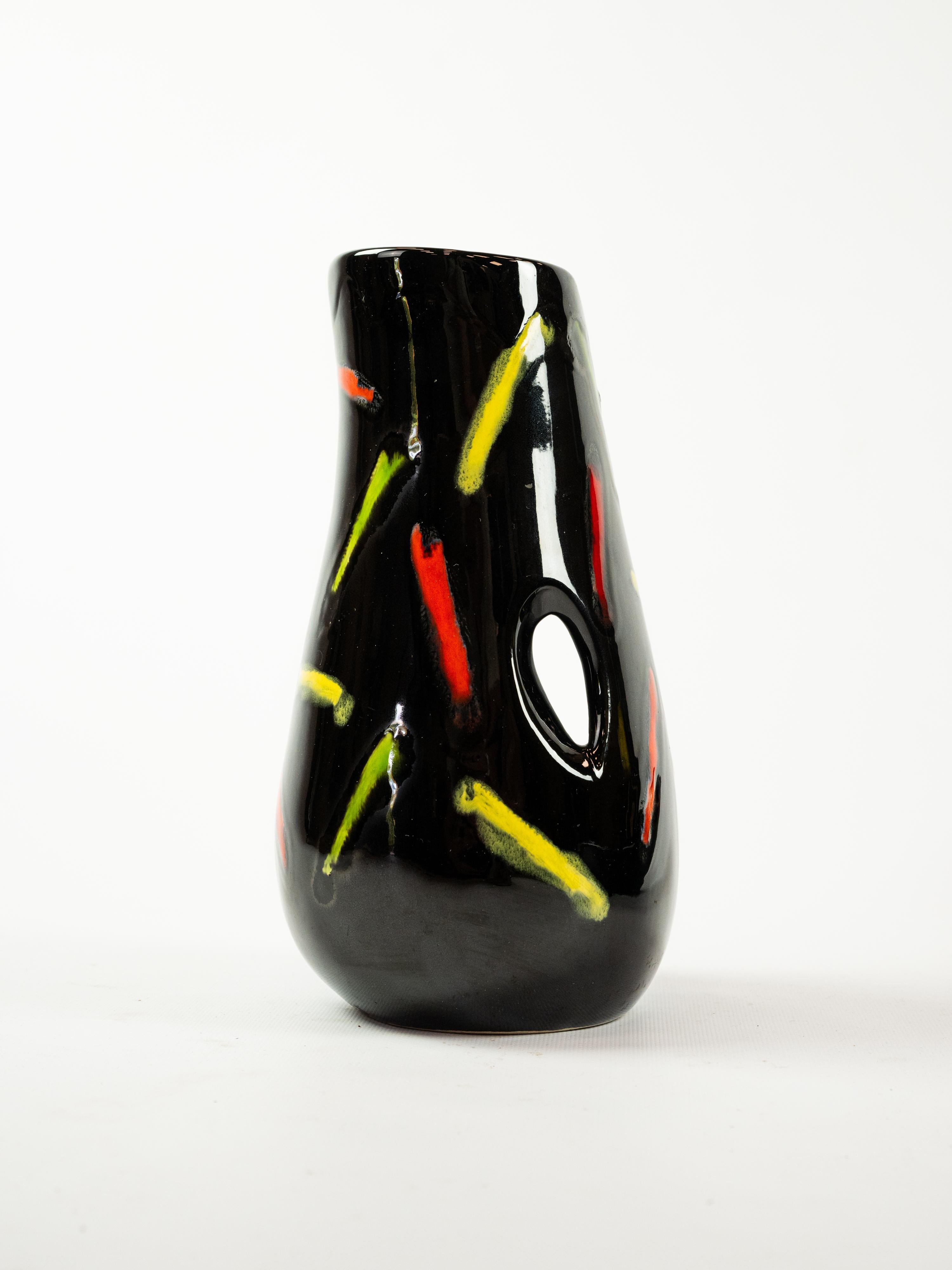Funky 90's Keramik Set, Vase und Tidy aus Vallauris, Frankreich im Angebot 4