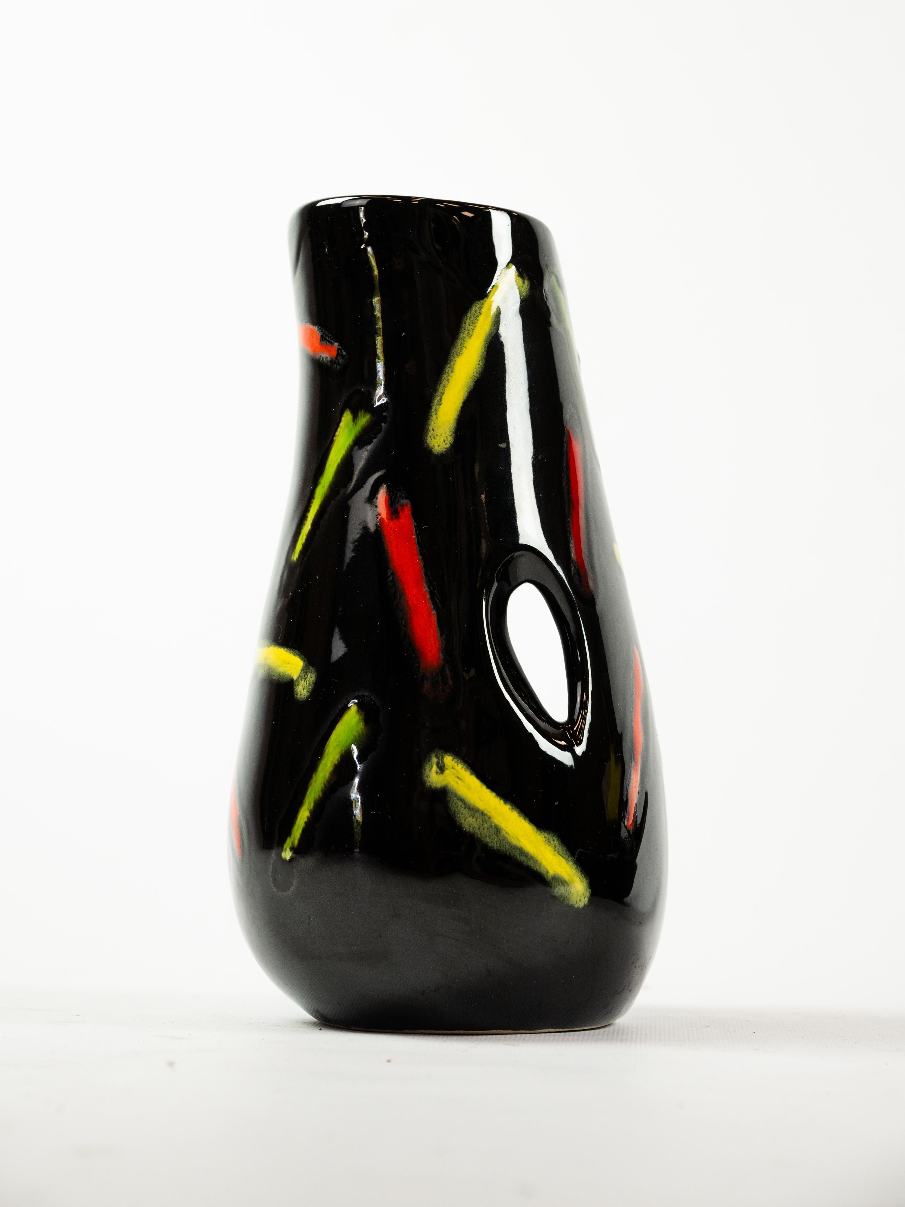 Funky 90's Keramik Set, Vase und Tidy aus Vallauris, Frankreich im Angebot 5