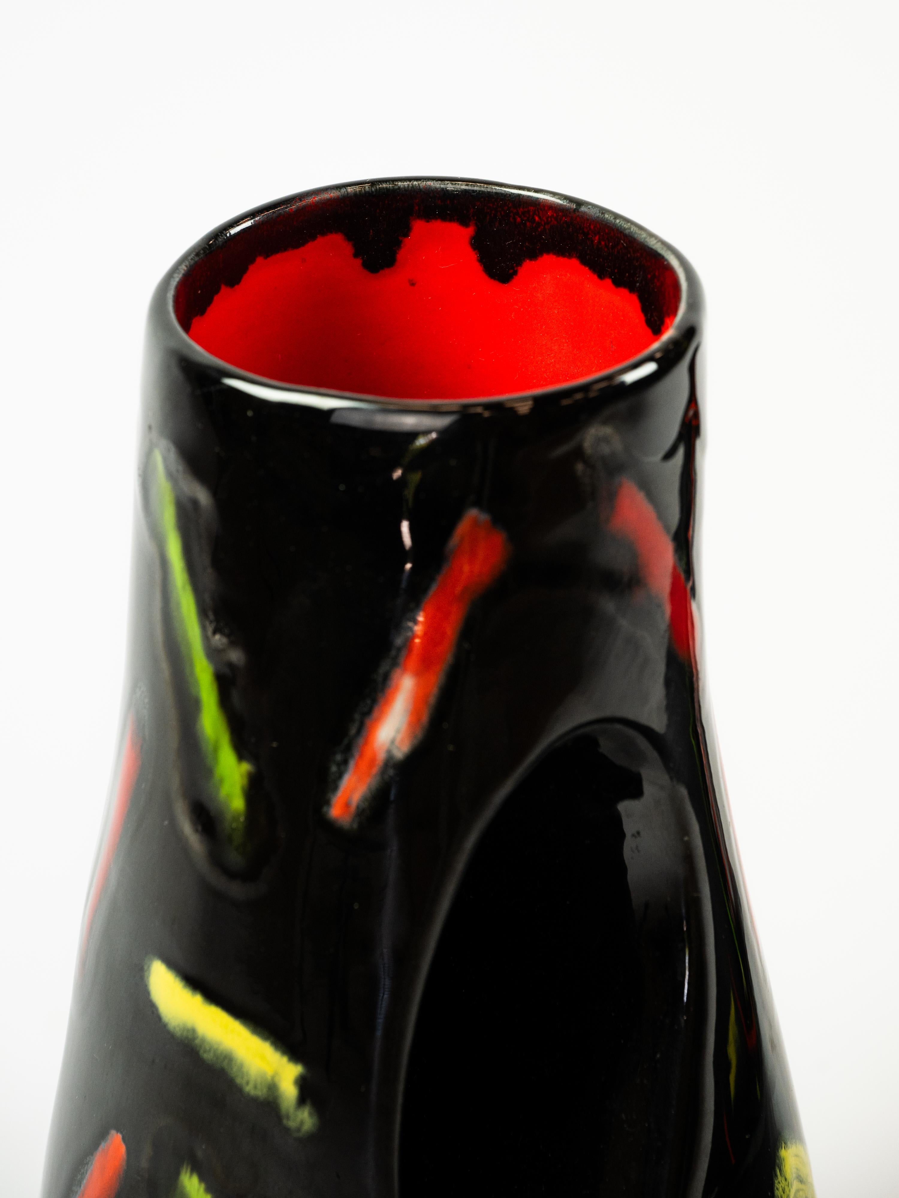 Funky 90's Keramik Set, Vase und Tidy aus Vallauris, Frankreich im Angebot 2