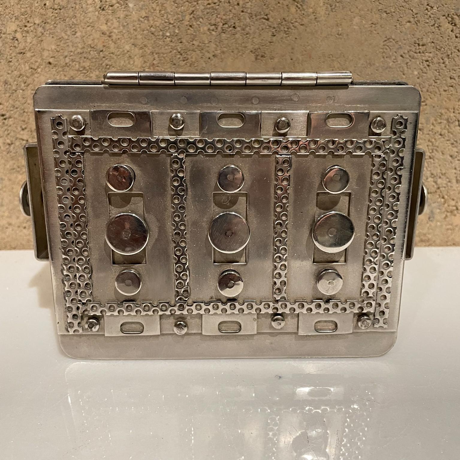 1990s Stainless Steel Funky Art Boxes by Stanley Szwarc For Sale 7