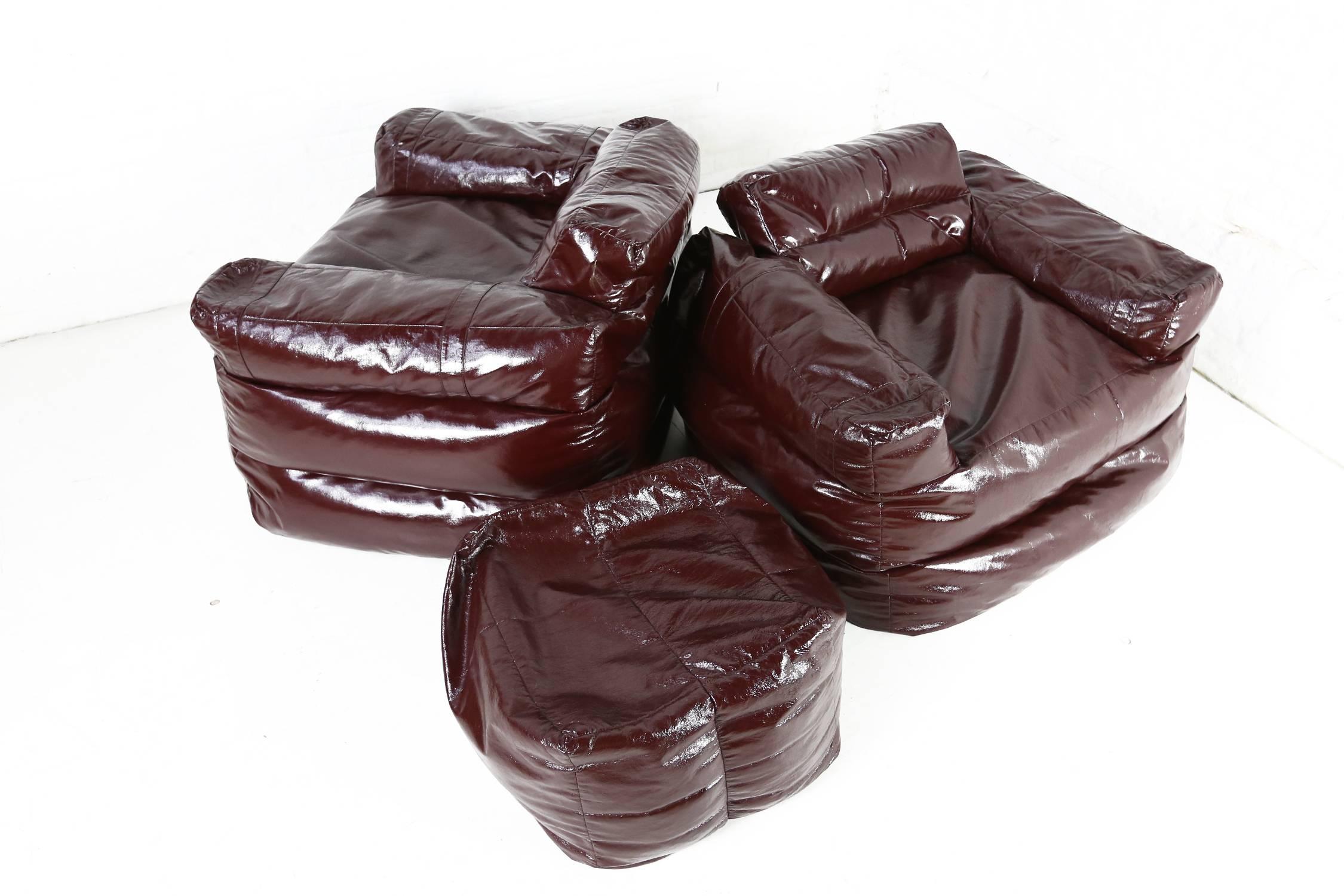 Funky Bean Bag Chairs, Italy, 1970s In Excellent Condition In Ghent, BE