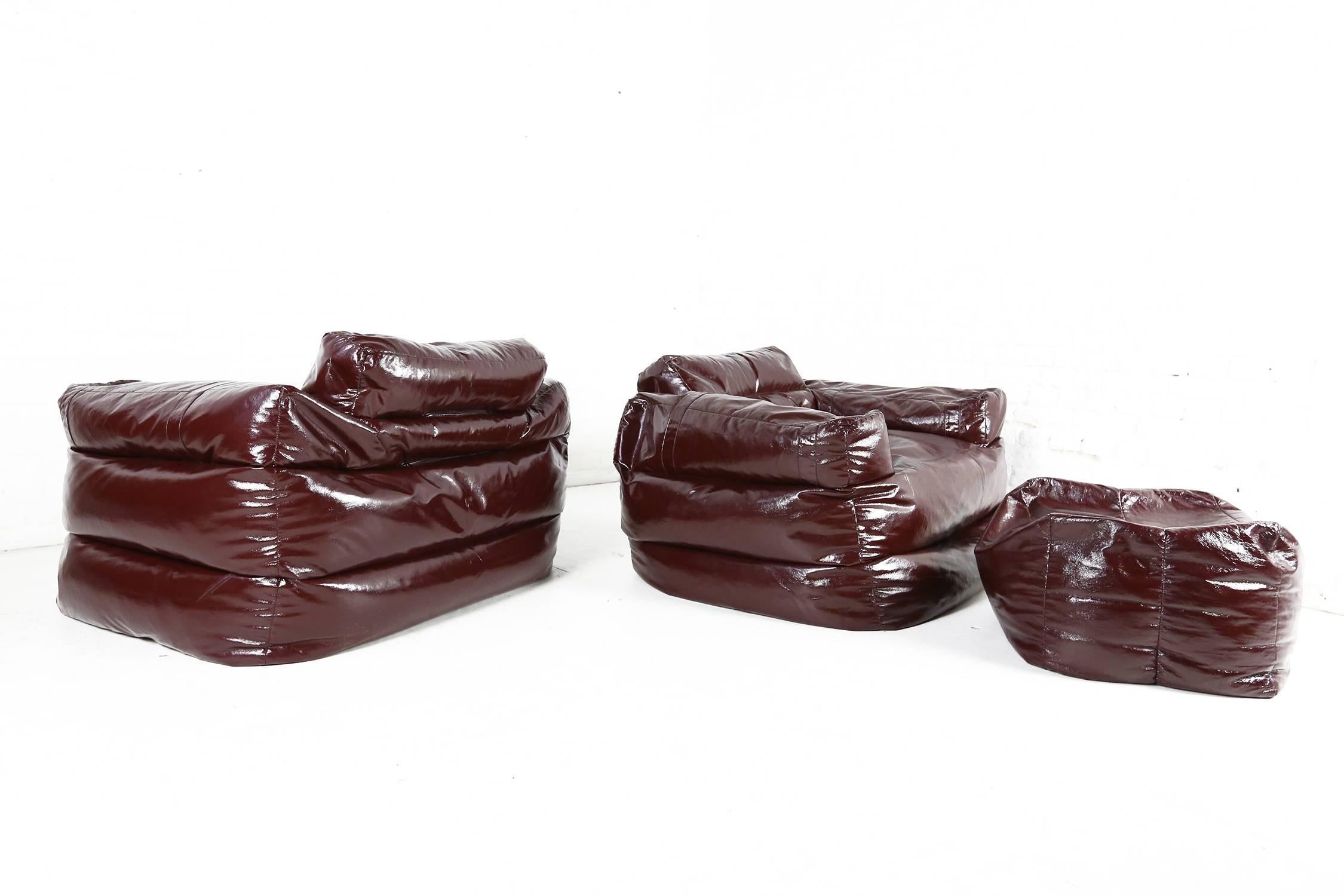 Funky Bean Bag Chairs, Italy, 1970s 1