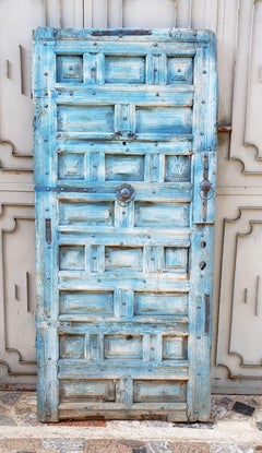 Funky Blue Moroccan Wooden Door, 23MD59