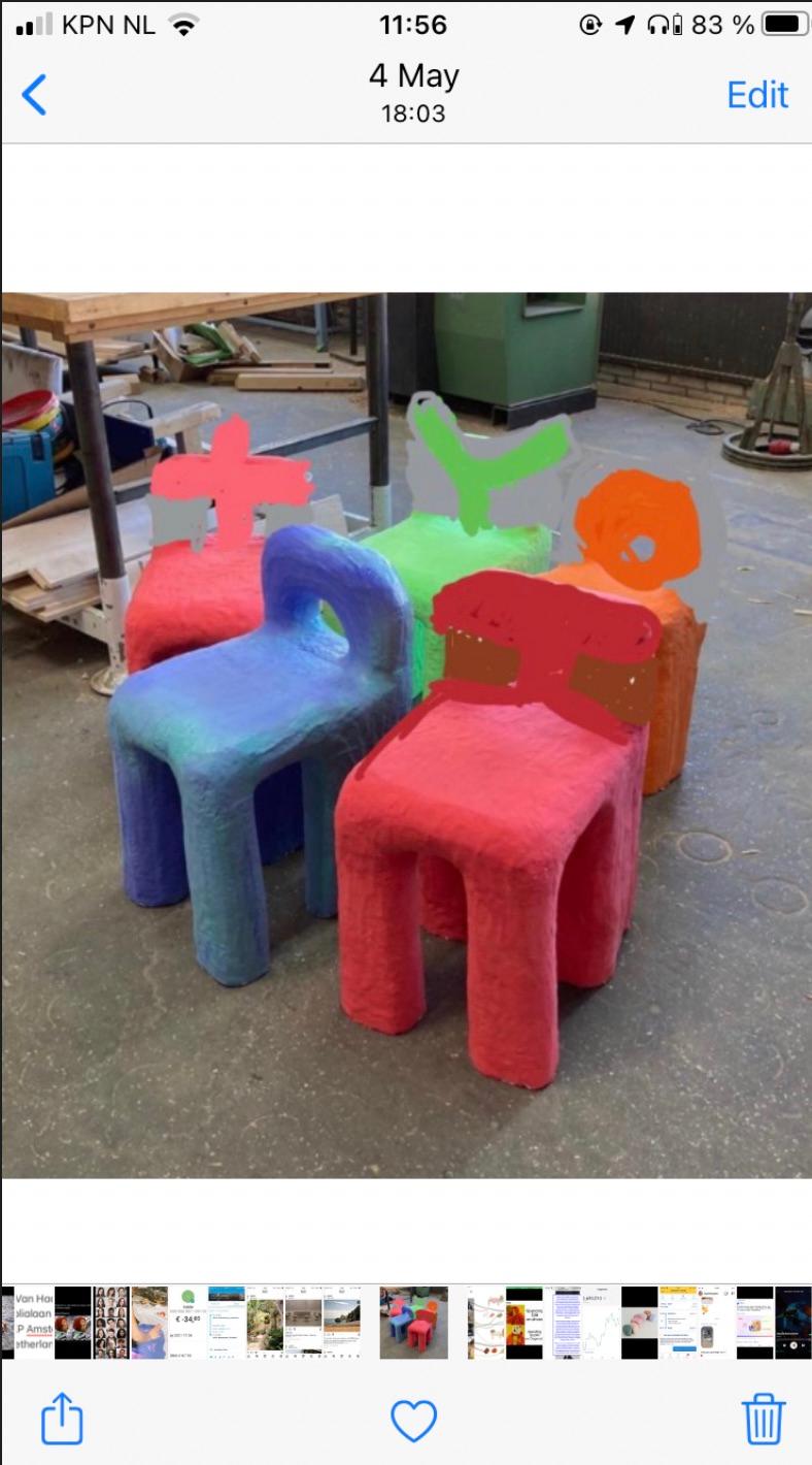 Funky Chairs Made by Diego Faivre Minute Manufacture Designs For Sale 1