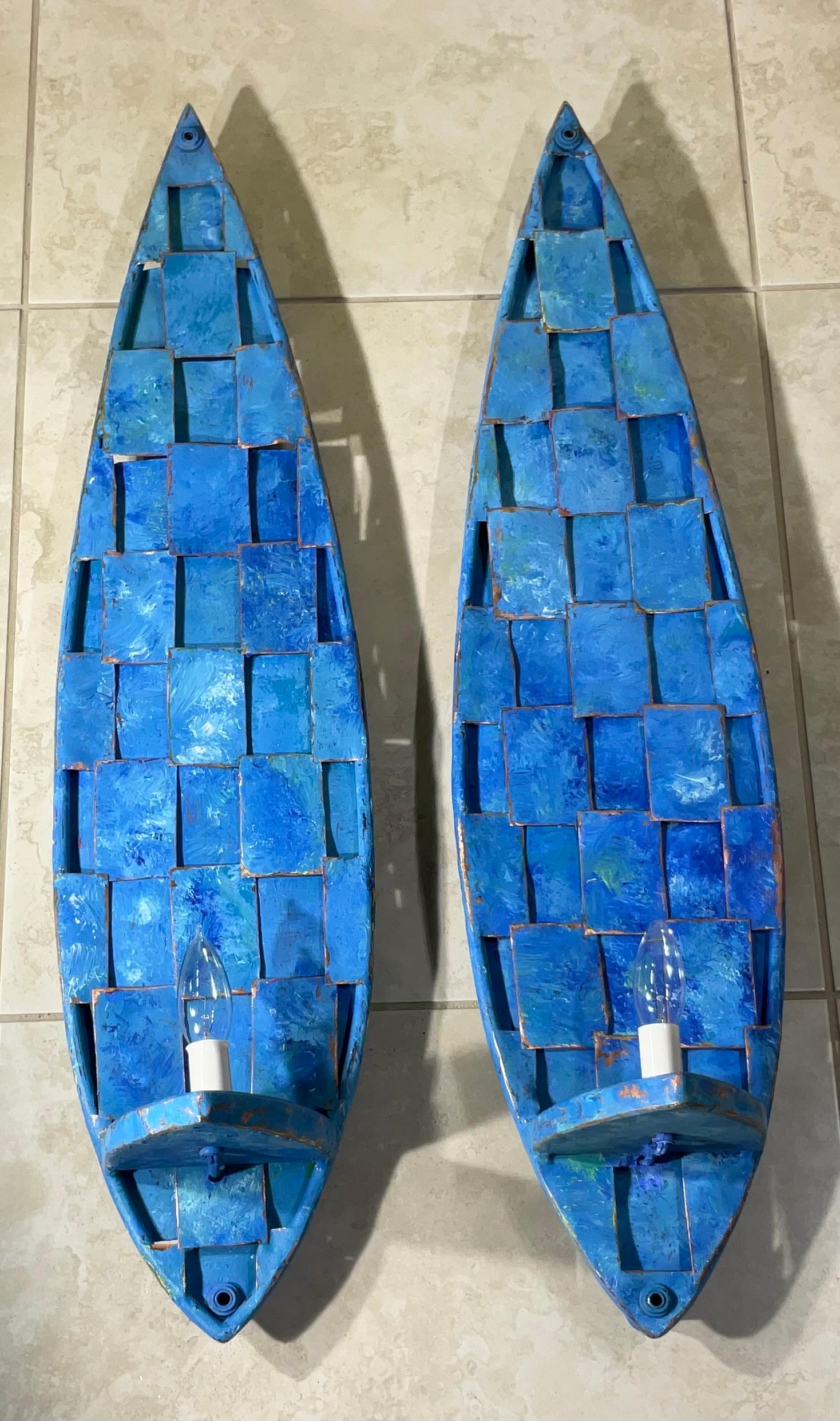 Funky Sconcese da parete cubiste in rame - Stile Art Deco realizzato a mano in vendita 3