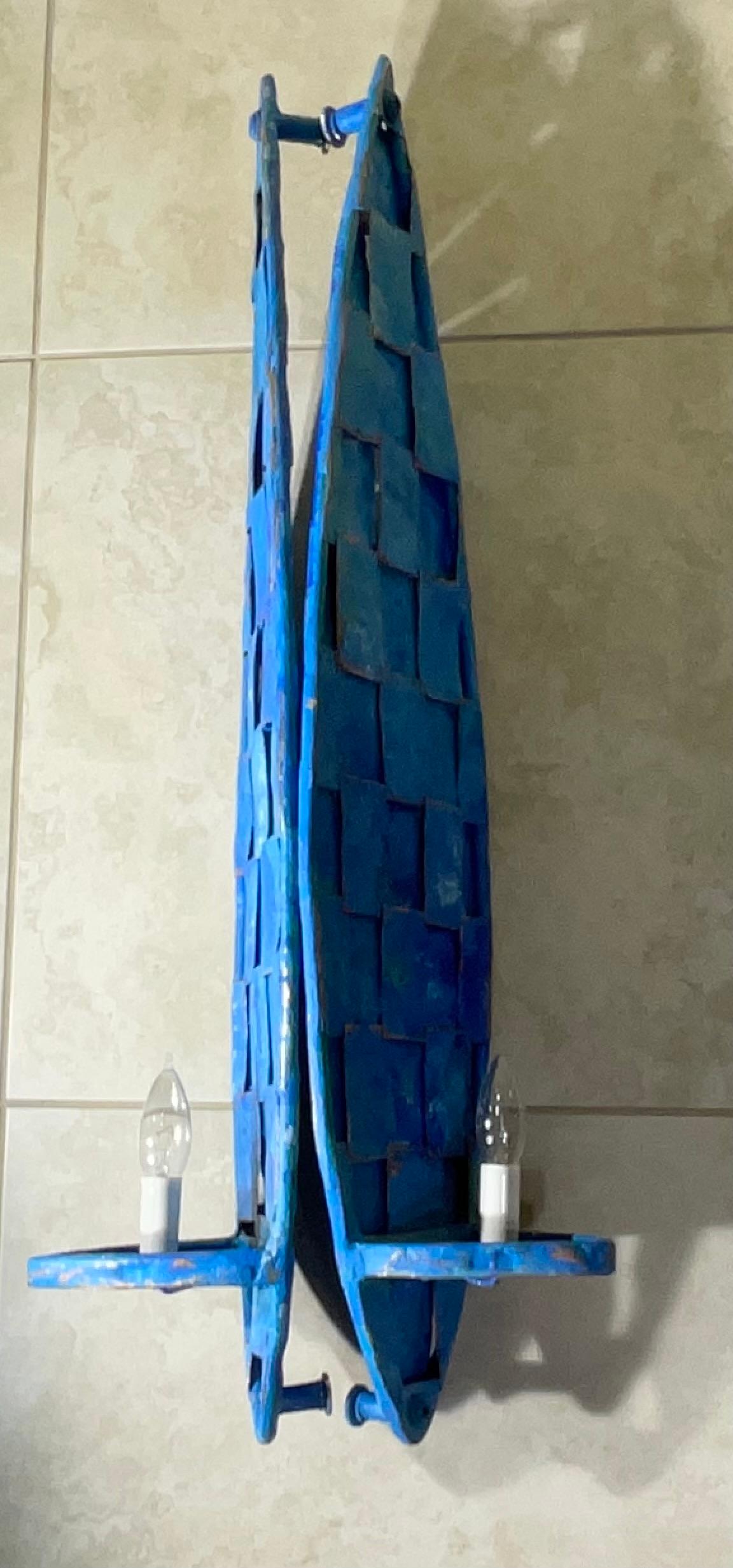 Funky Sconcese da parete cubiste in rame - Stile Art Deco realizzato a mano in vendita 5