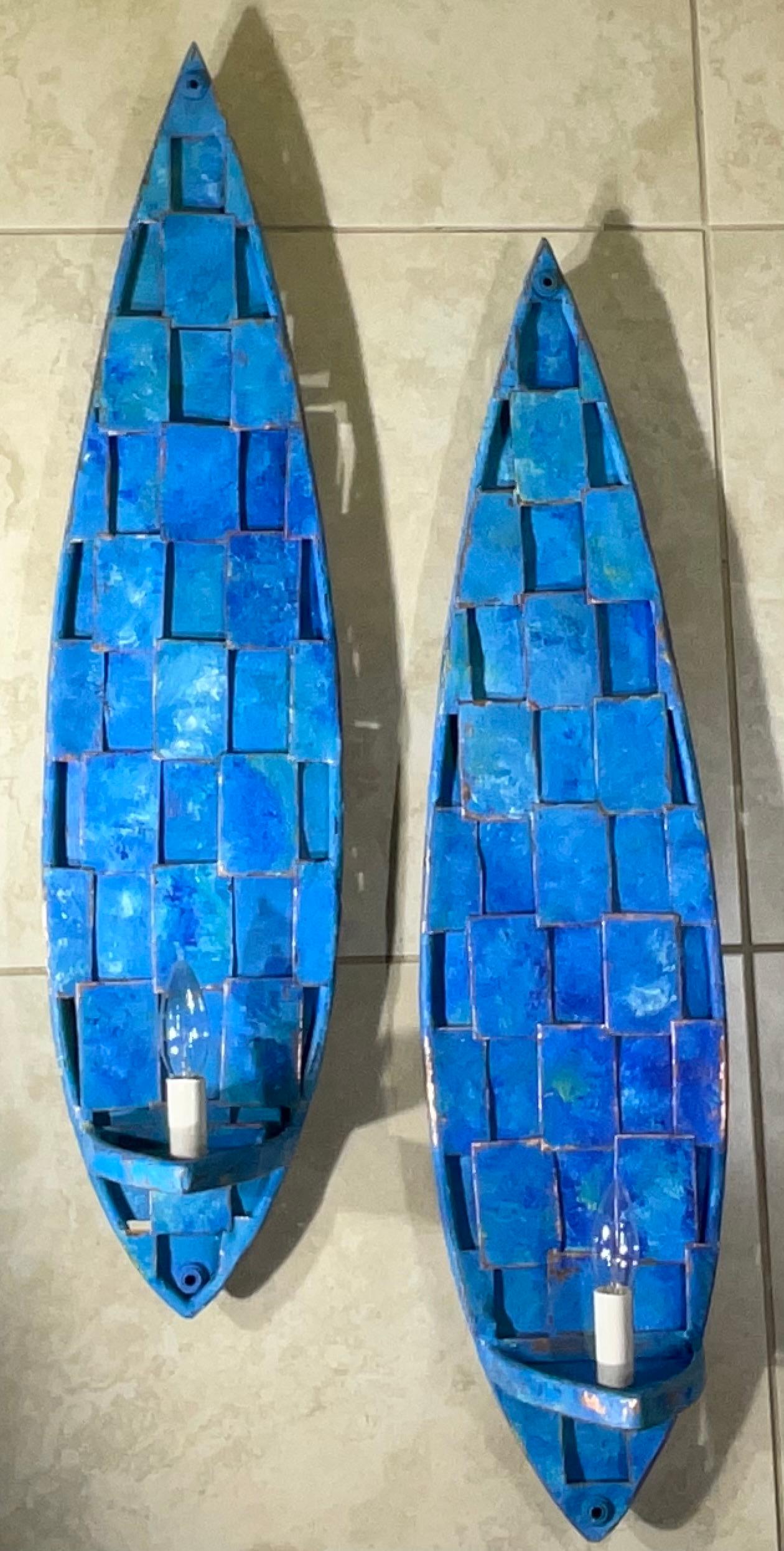 Funky Sconcese da parete cubiste in rame - Stile Art Deco realizzato a mano in vendita 7